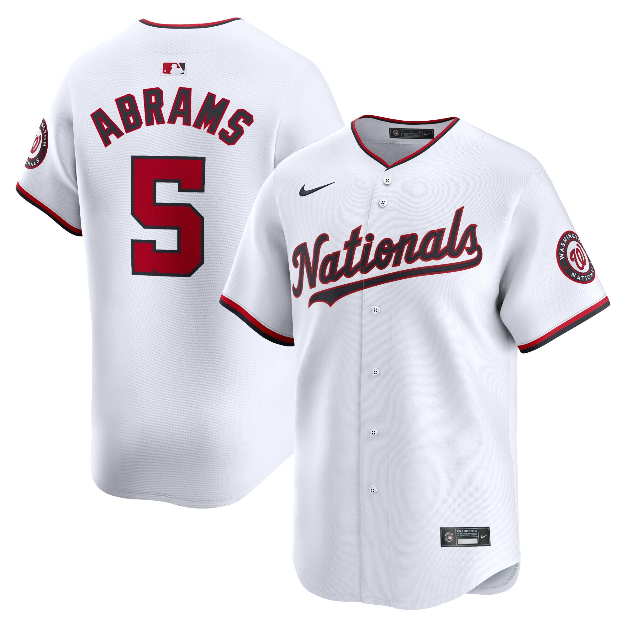 Cj Abrams Washington Nationals Home Limited Player Jersey - White