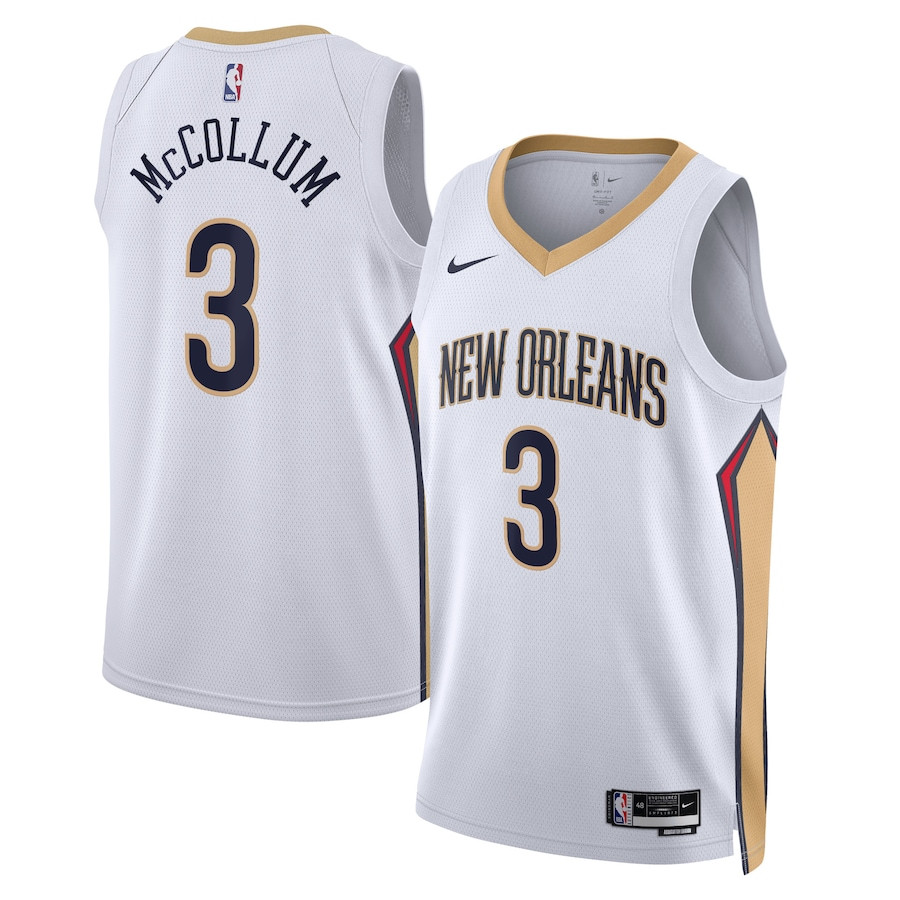 C.J. McCollum 3 New Orleans Pelicans Unisex Swingman Jersey - Association Edition - White - JS280 