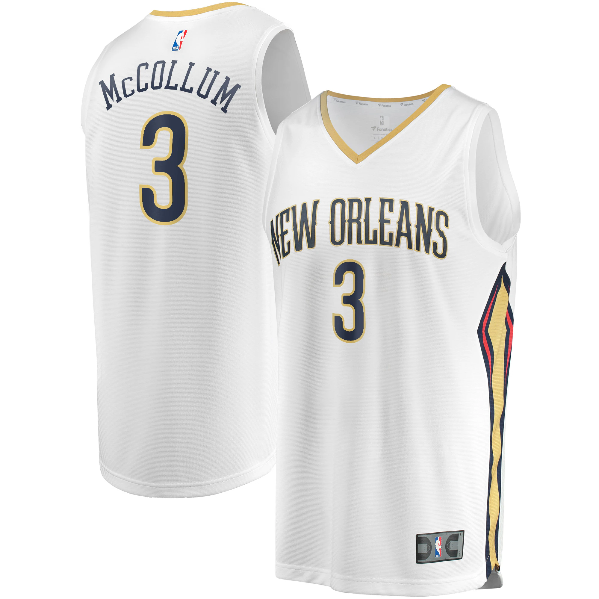 C.j. Mccollum New Orleans Pelicans Fanatics Branded Fast Break Replica Jersey - Association Edition - White