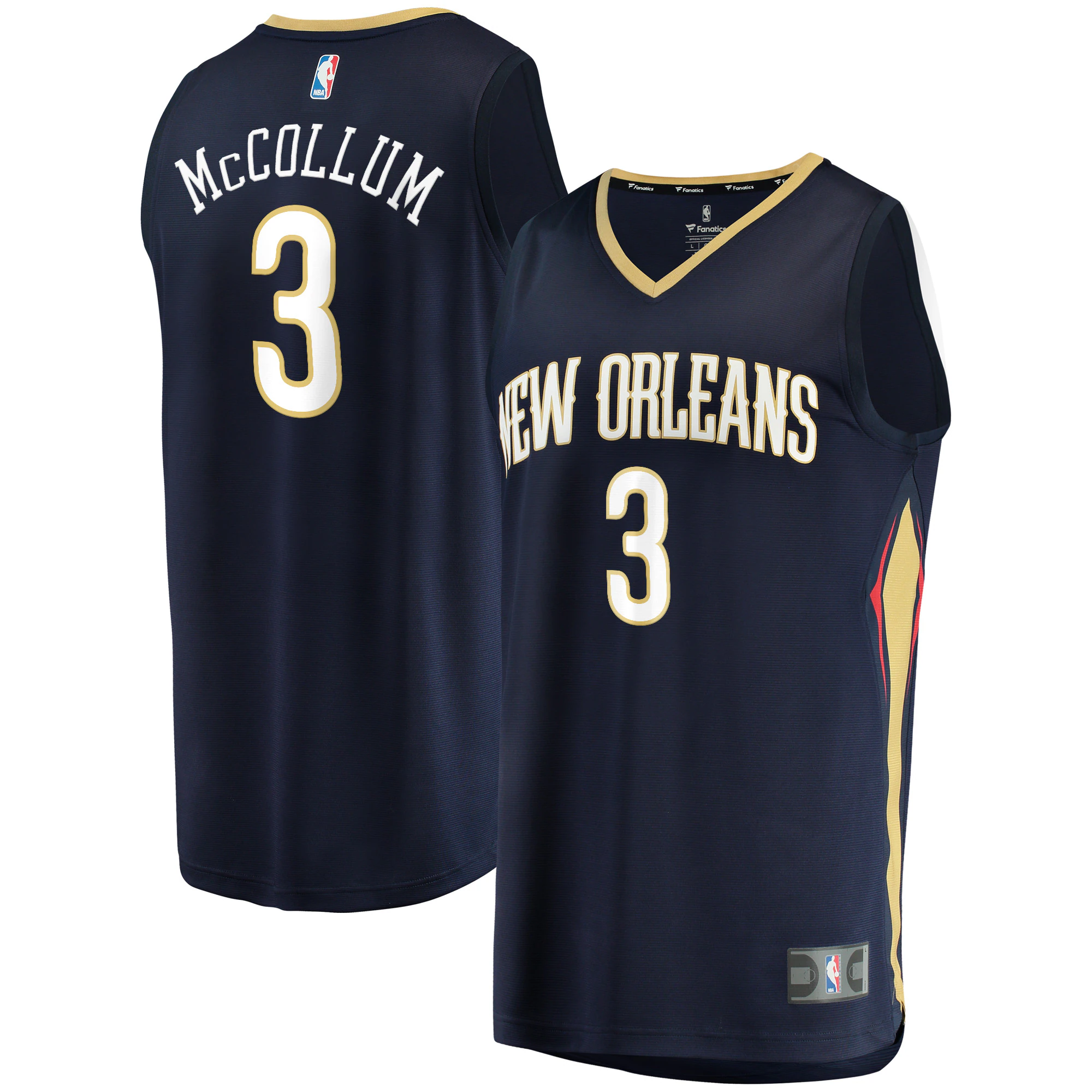 C.j. Mccollum New Orleans Pelicans Fanatics Branded Youth 2021/22 Fast Break Replica Player Jersey Navy - Icon Edition