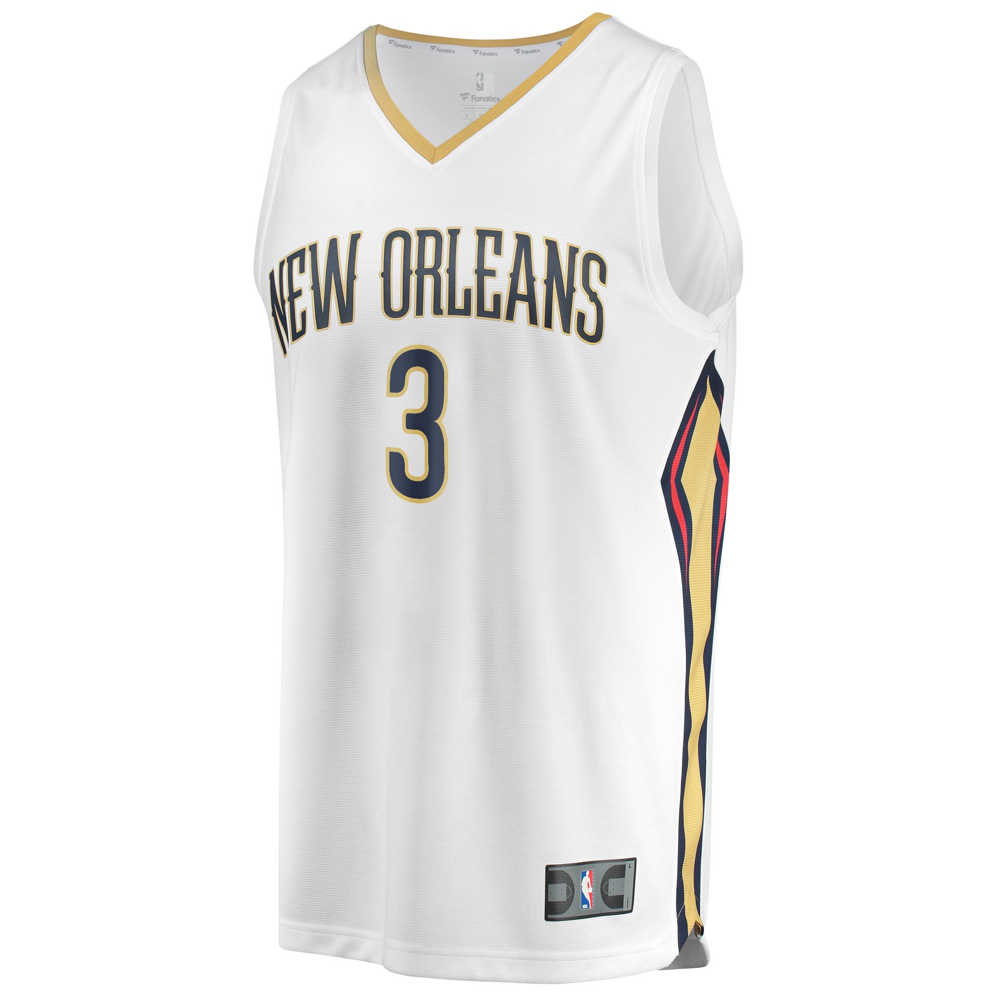 Alternative view of C.j. Mccollum New Orleans Pelicans Fanatics Fast Break Replica Jersey - Association Edition - White