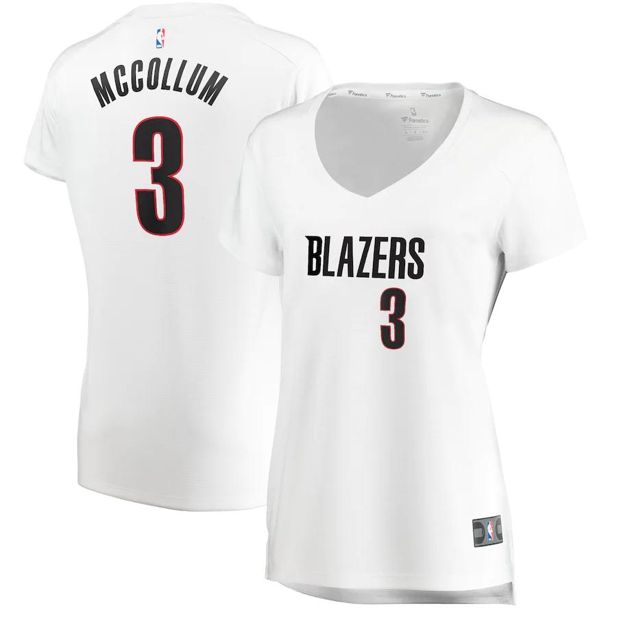 C.j. Mccollum Portland Trail Blazers Fanatics Branded Women's Fast Break Player Jersey - Association Edition - White