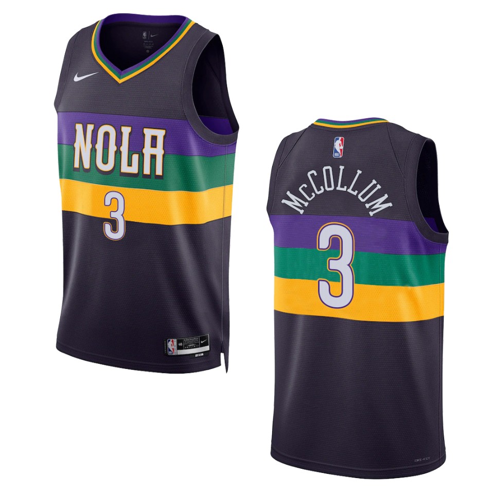 C.j. Mccollum Purple City Edition 2022-23 New Orleans Pelicans Swingman Jersey