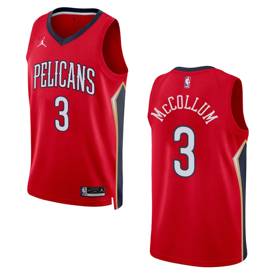 C.j. Mccollum Statement Edition New Orleans Pelicans 2022-23 Red Swingman Jersey