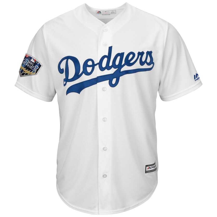 Alternative view of Clayton Kershaw Los Angeles Dodgers Majestic 2018 World Series Cool Base Player Jersey - White