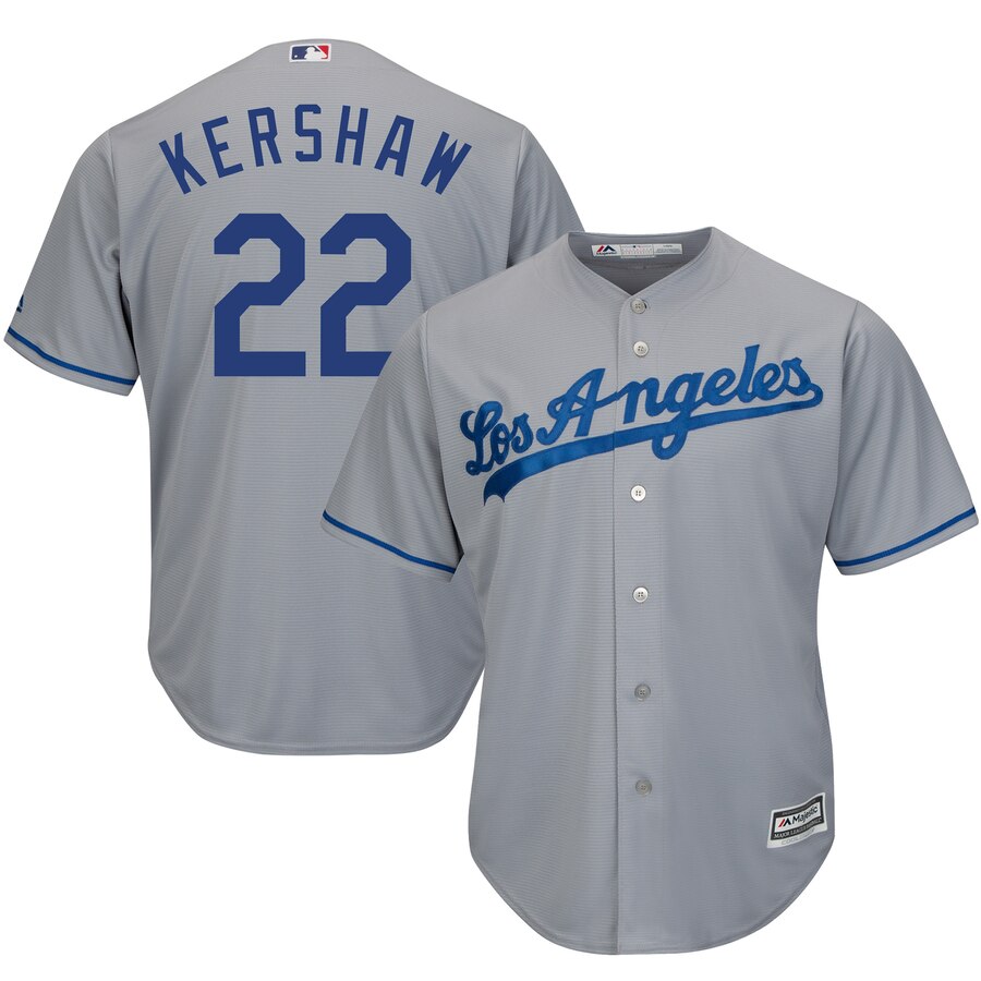 Clayton Kershaw Los Angeles Dodgers Majestic Cool Base Player Jersey - Gray