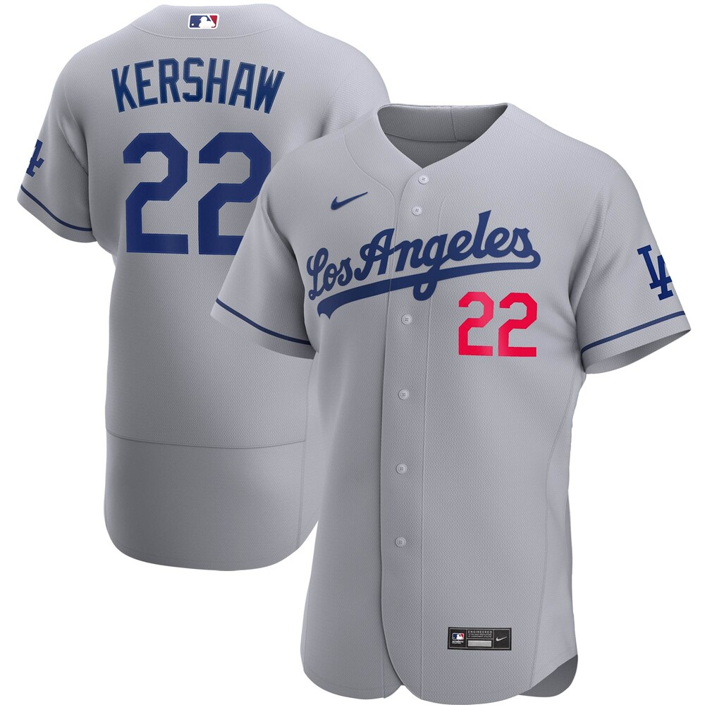 Clayton Kershaw Los Angeles Dodgers Road 2020 Player Jersey - Gray
