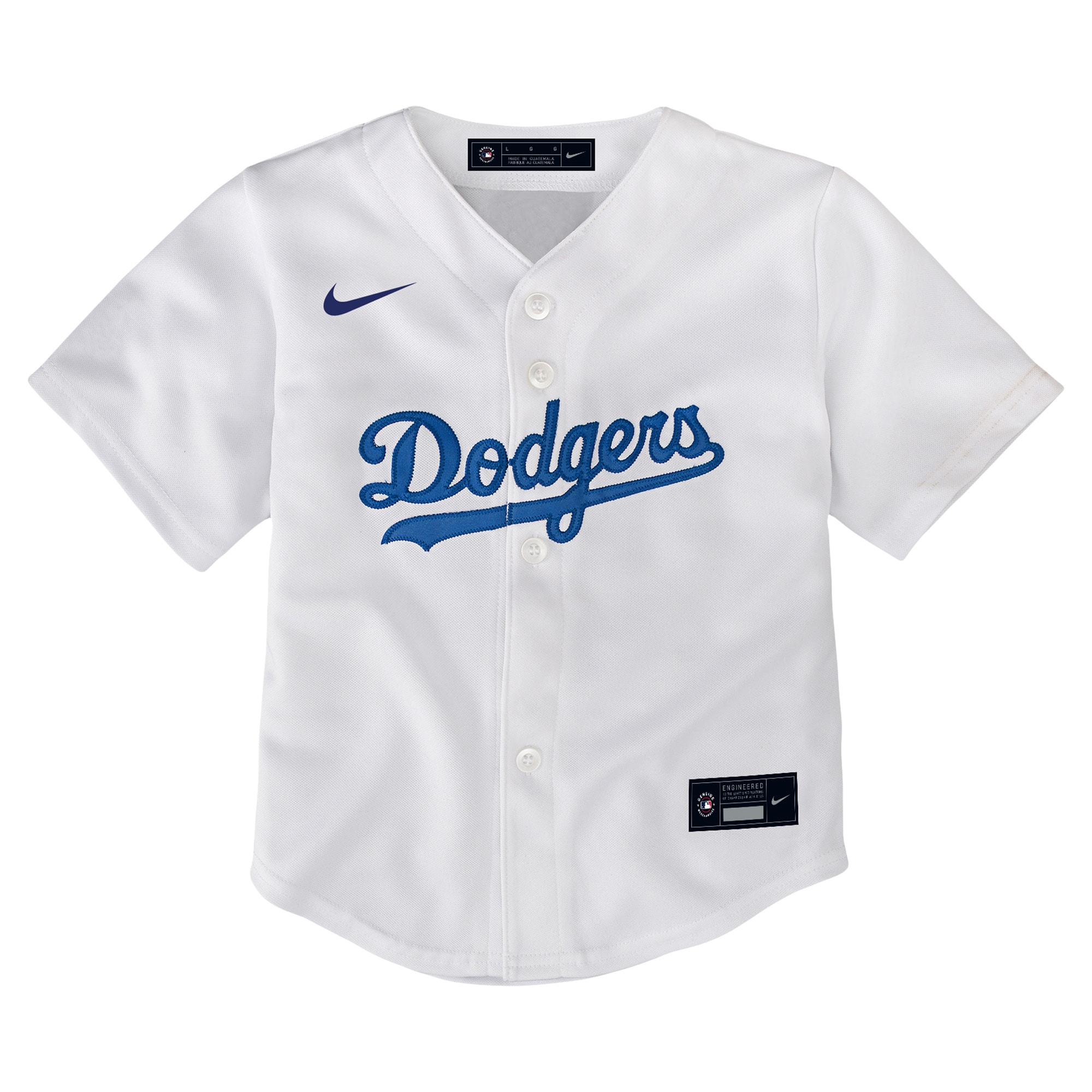 Alternative view of Clayton Kershaw Los Angeles Dodgers Toddler Home Game Jersey - White
