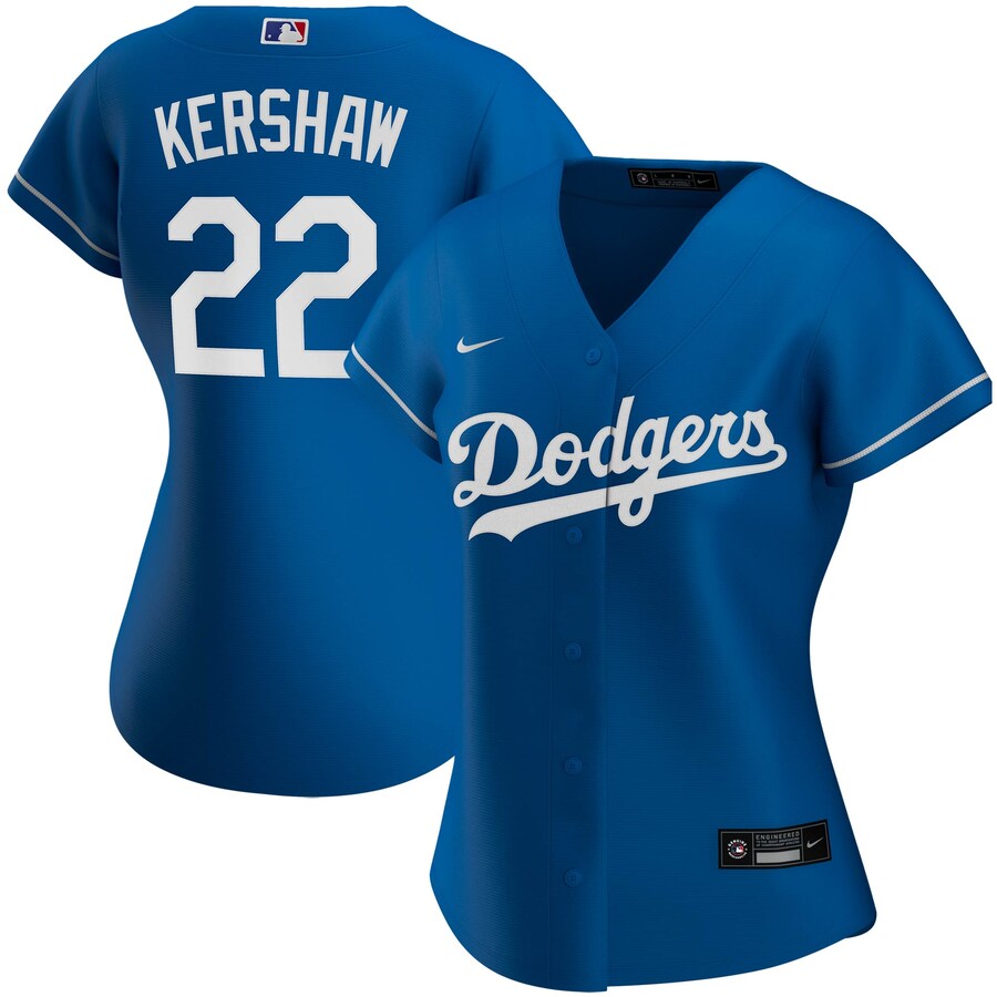 Clayton Kershaw Los Angeles Dodgers Women's Alternate 2020 Replica Player Jersey ÃƒÂ¢Ã¢â€šÂ¬Ã¢â‚¬Å“ Royal