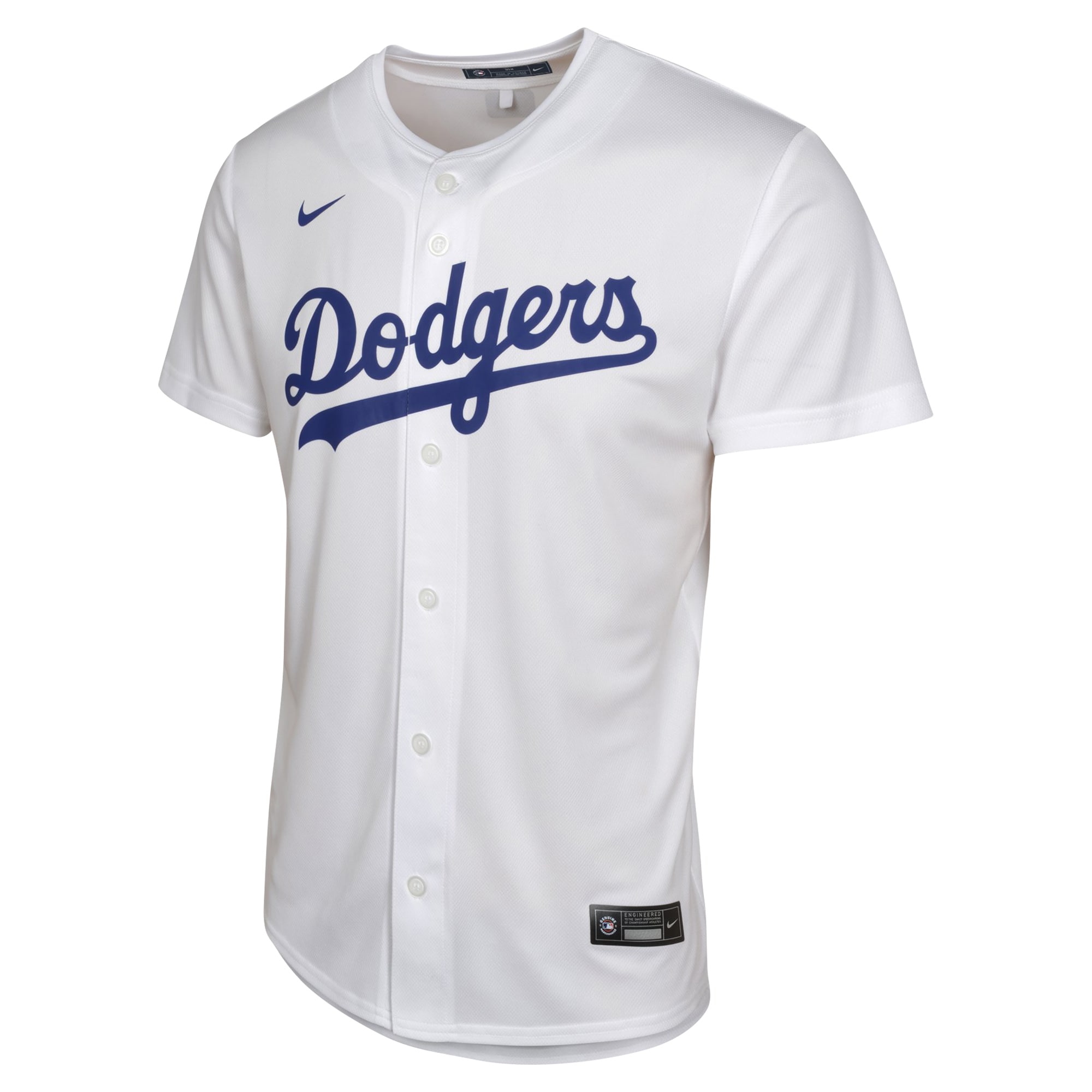 Alternative view of Clayton Kershaw Los Angeles Dodgers Youth Home Player Game Jersey - White