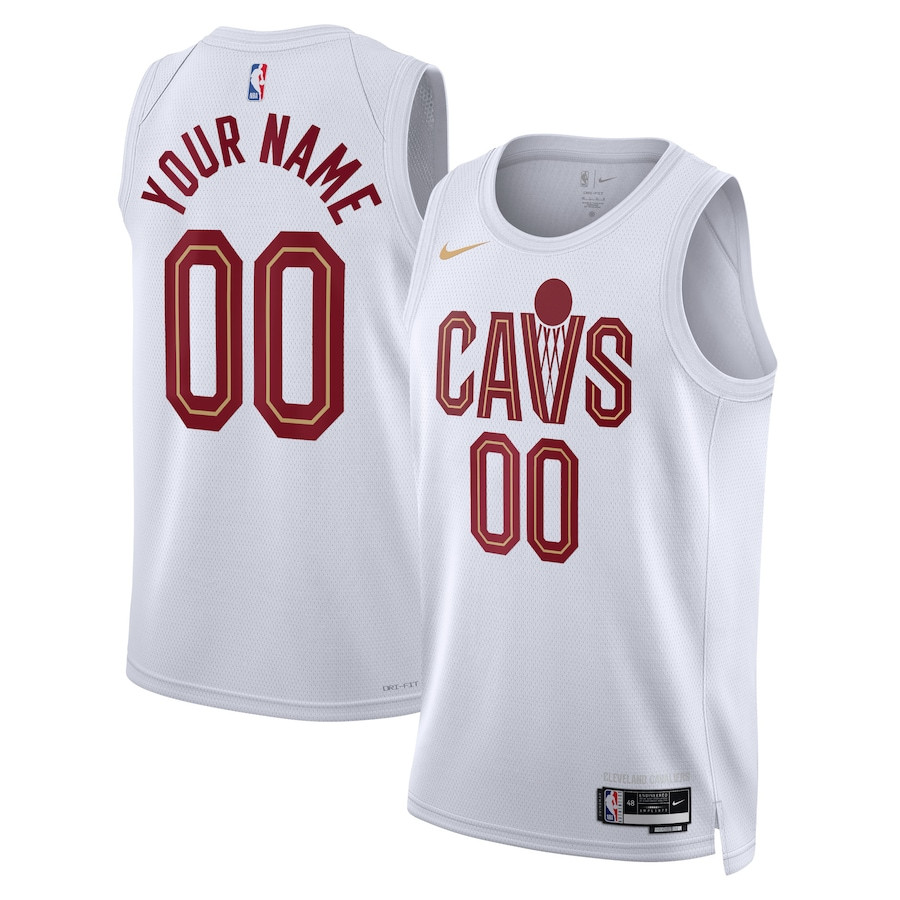 Cleveland Cavaliers 2023/24 Association Swingman Custom Men Jersey - White - JS712