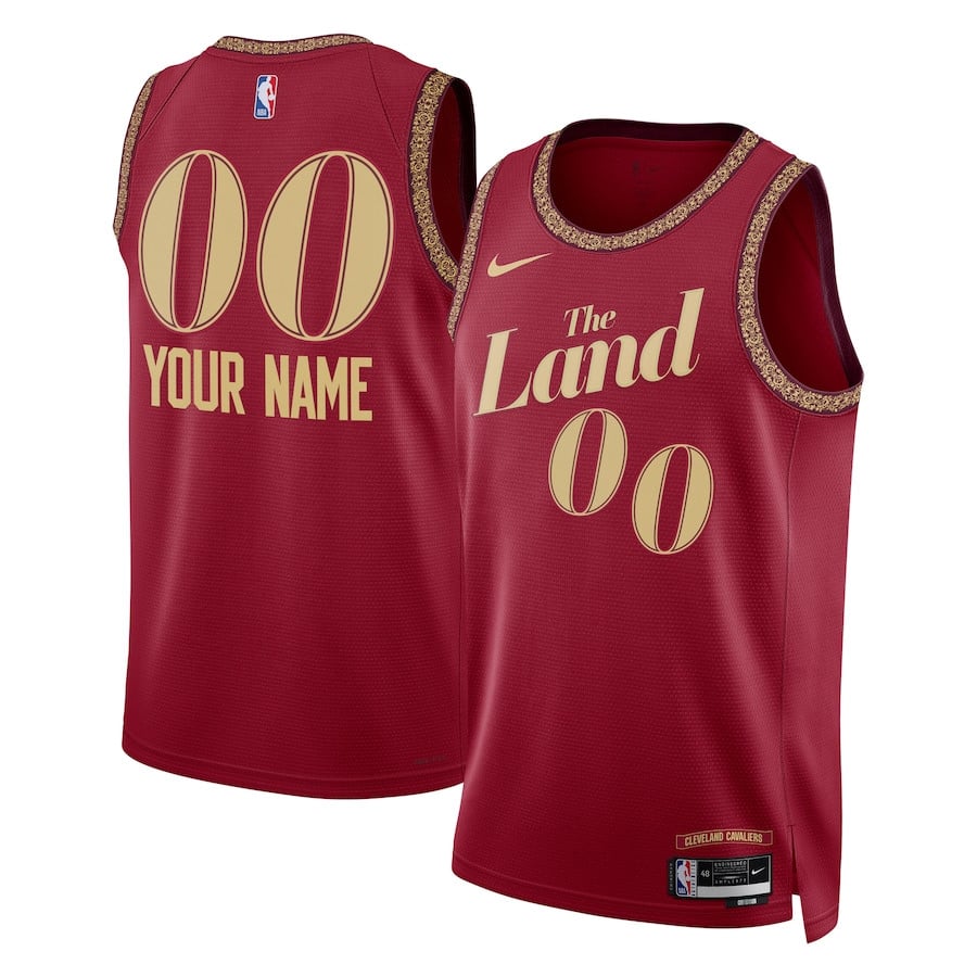 Cleveland Cavaliers 2023/24 City Edition Swingman Custom Jersey - Wine - JS281