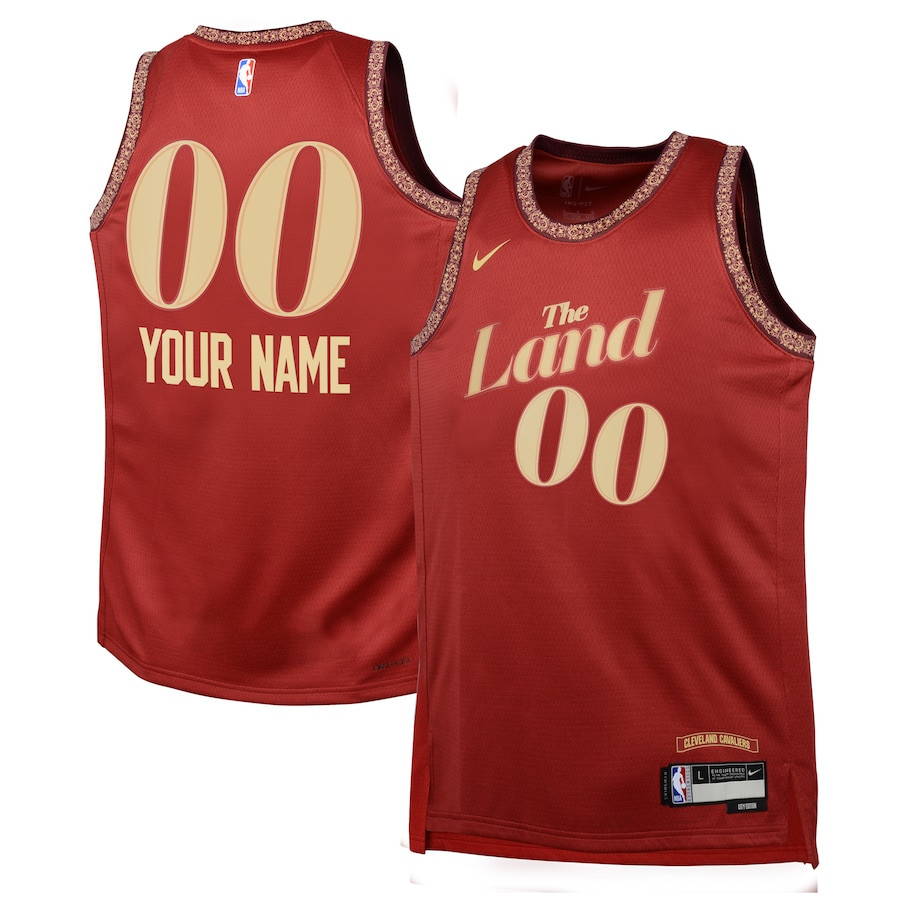 Cleveland Cavaliers 2023/24 City Edition Swingman Custom YOUTH Jersey - Wine - JS399