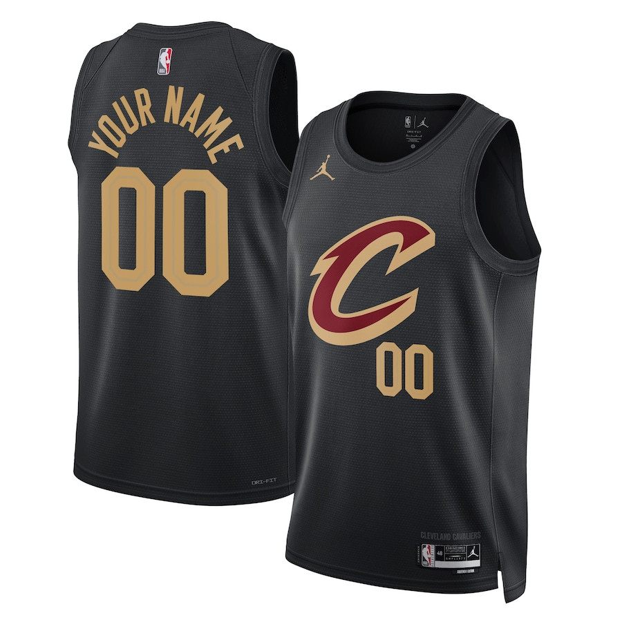 Cleveland Cavaliers 2023/24 Statement Swingman Custom Men Jersey - Black - JS889