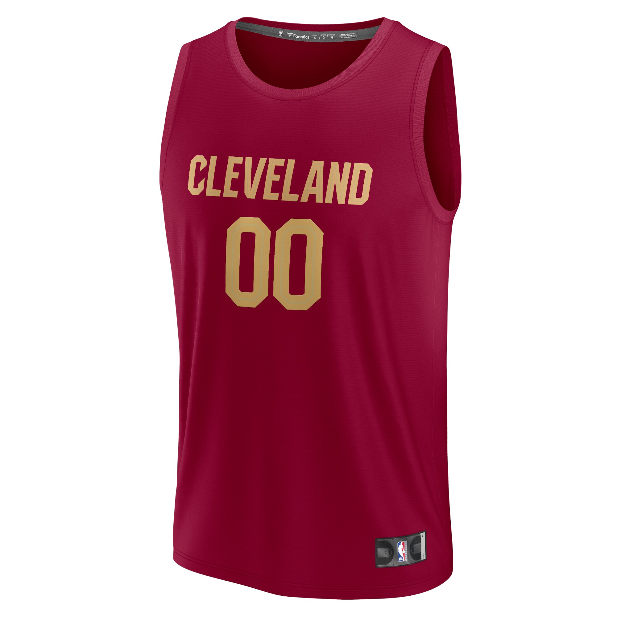 Alternative view of Cleveland Cavaliers Fanatics Fast Break Custom Jersey - Wine - Icon Edition