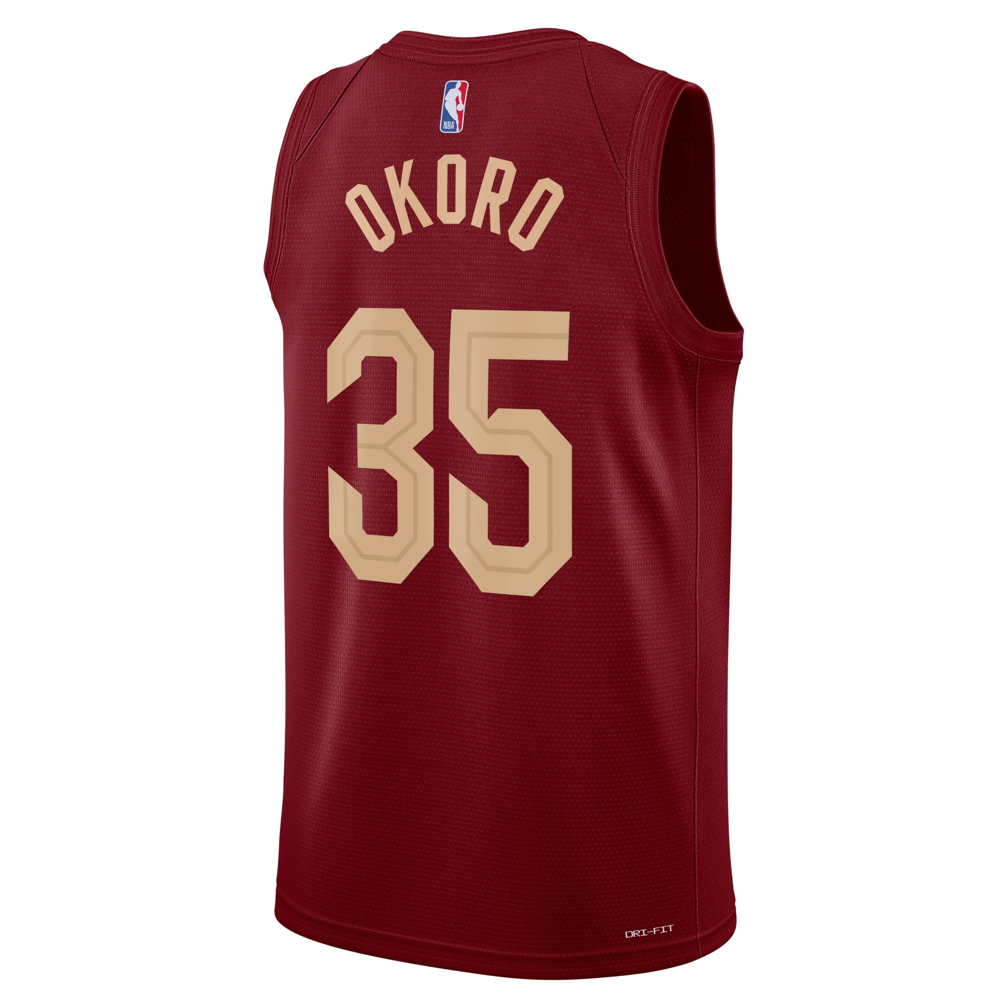 Alternative view of Cleveland Cavaliers Icon Edition Swingman Jersey - Maroon - Isaac Okoro - Unisex - JS215