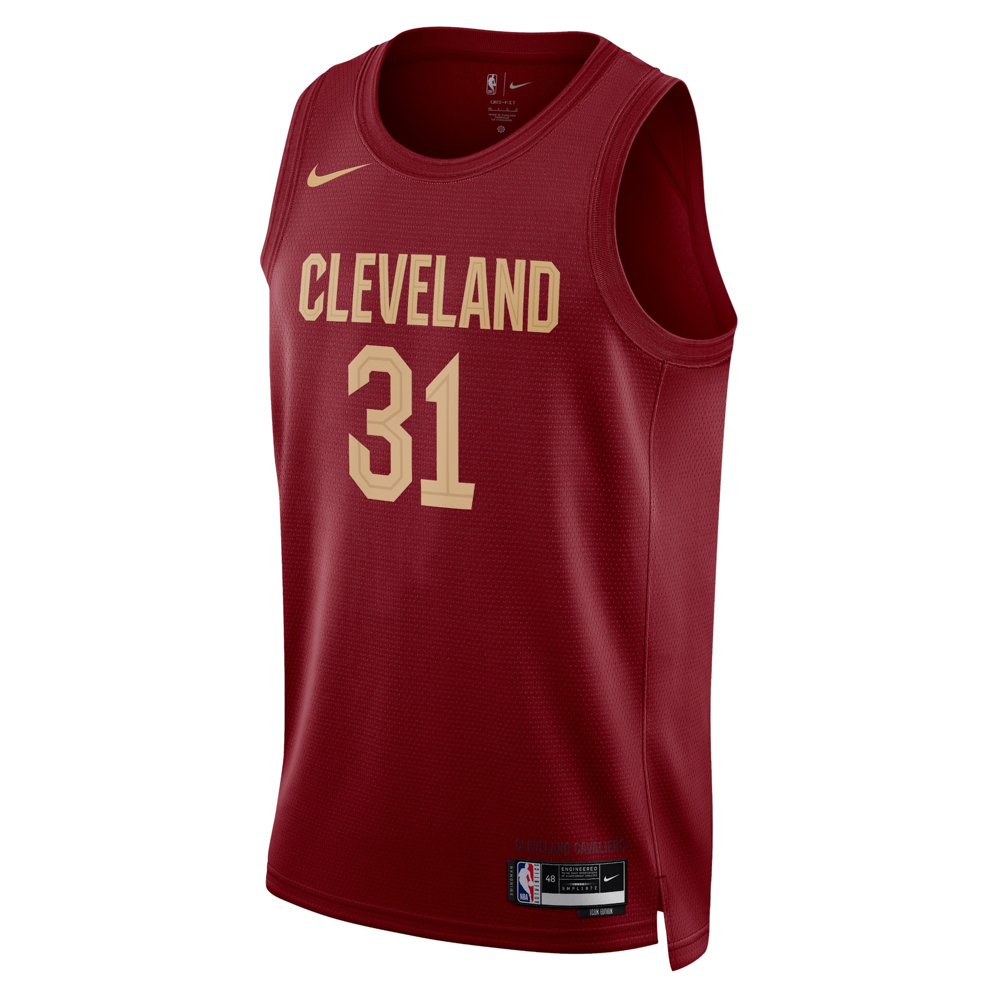 Cleveland Cavaliers Icon Edition Swingman Jersey - Maroon - Jarrett Allen - Unisex - JS205