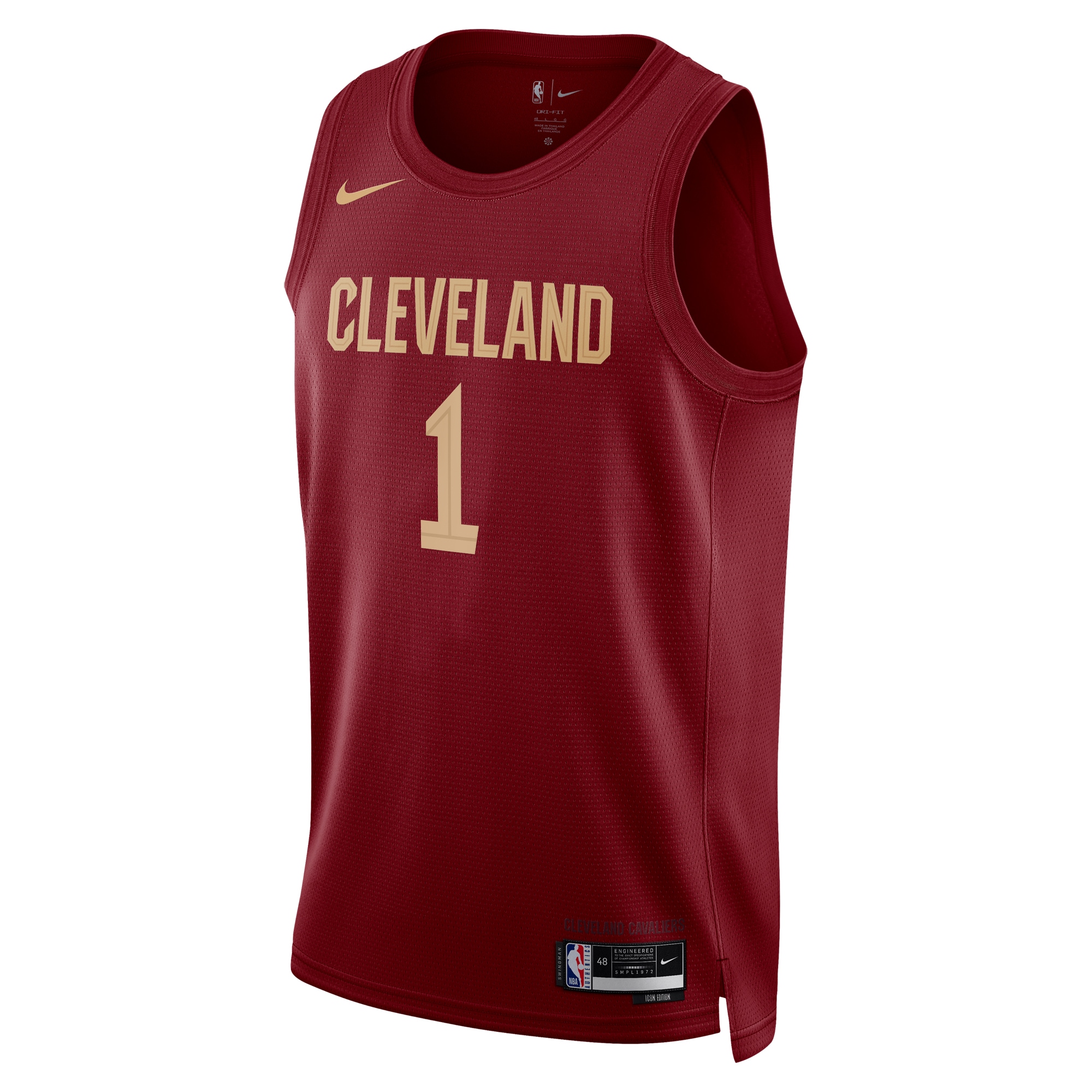 Alternative view of Cleveland Cavaliers Icon Edition Swingman Jersey - Maroon - Max Strus - Unisex - JS162