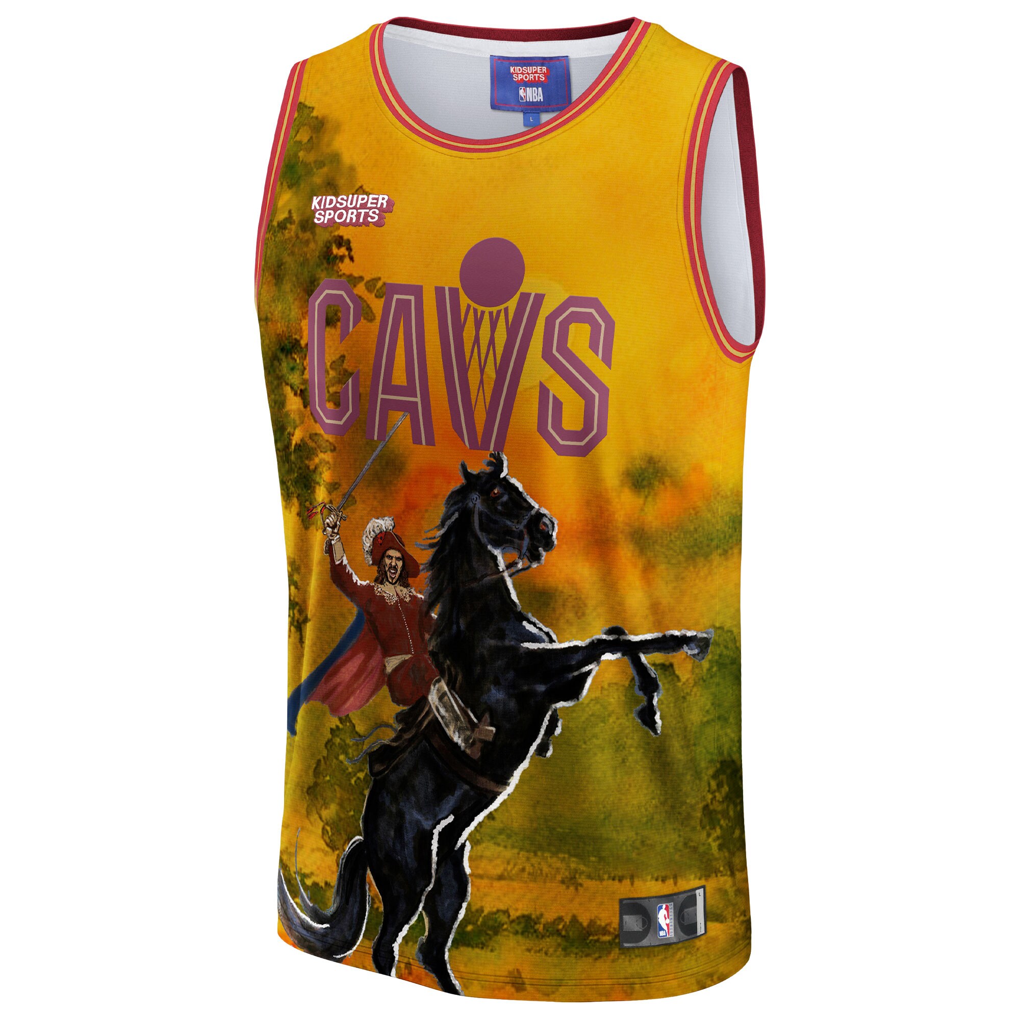 Alternative view of Cleveland Cavaliers Nba & Kidsuper Studios By Fanatics Unisex Hometown Jersey - Gold