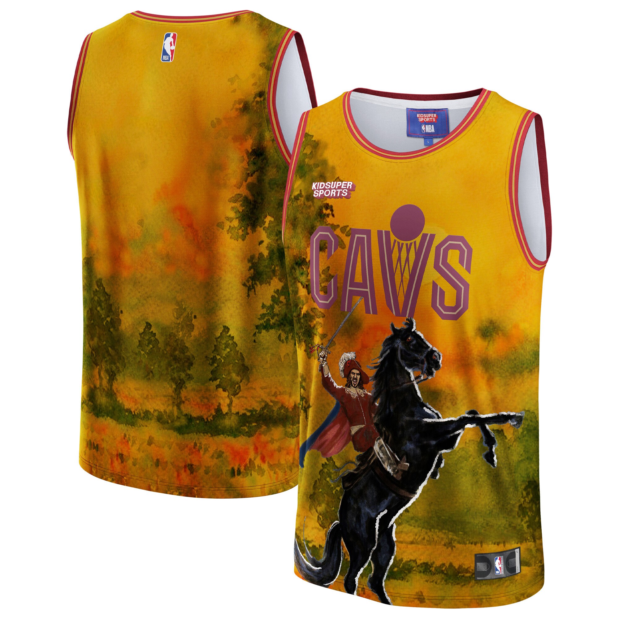 Alternative view of Cleveland Cavaliers Nba & Kidsuper Studios By Fanatics Unisex Hometown Jersey - Gold