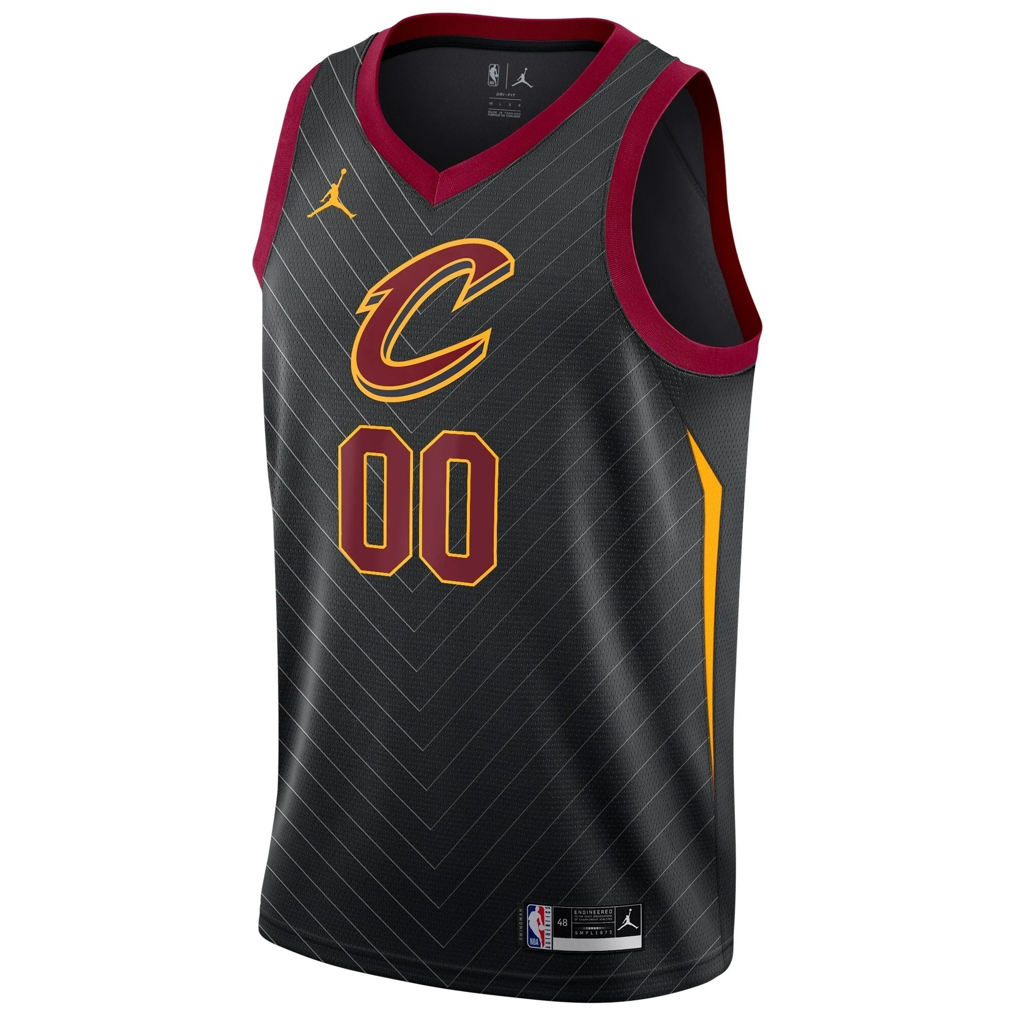 Alternative view of Cleveland Cavaliers Swingman Custom Jersey - Statement Edition - Black - JS485