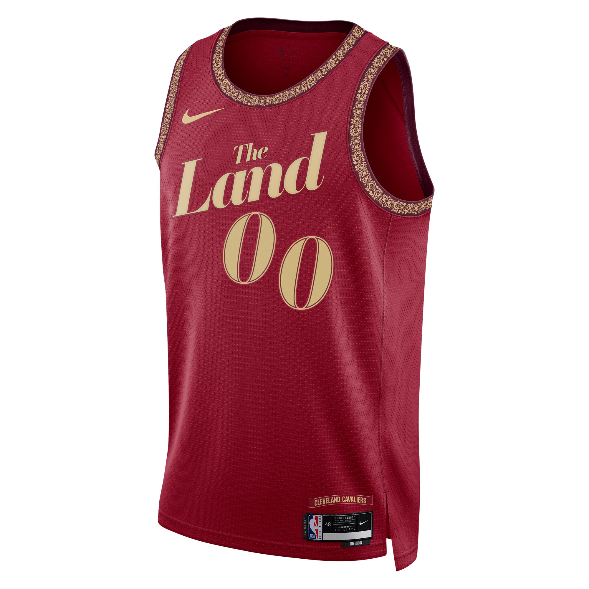 Alternative view of Cleveland Cavaliers Unisex 2023/24 Custom Swingman Jersey - Wine - City Edition