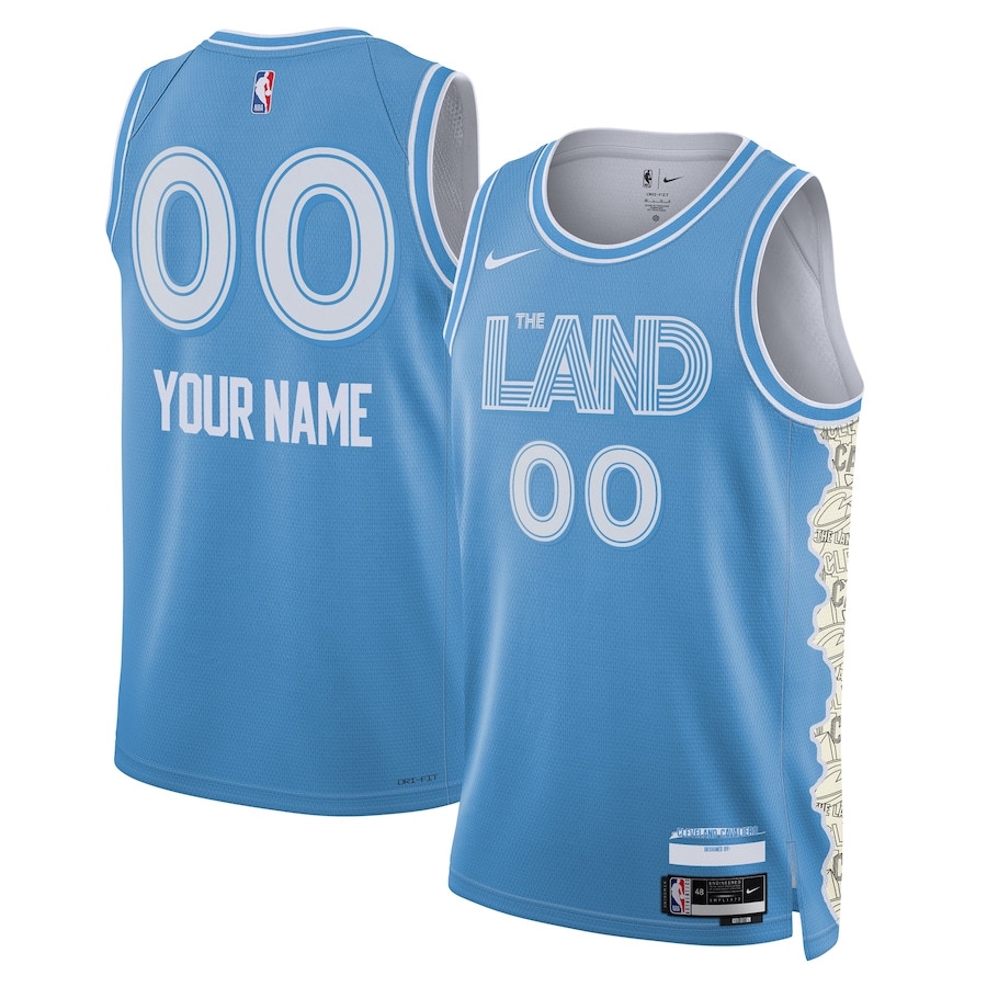 Cleveland Cavaliers Unisex 2024/25 Custom Swingman Jersey - City Edition - Light Blue - JS967