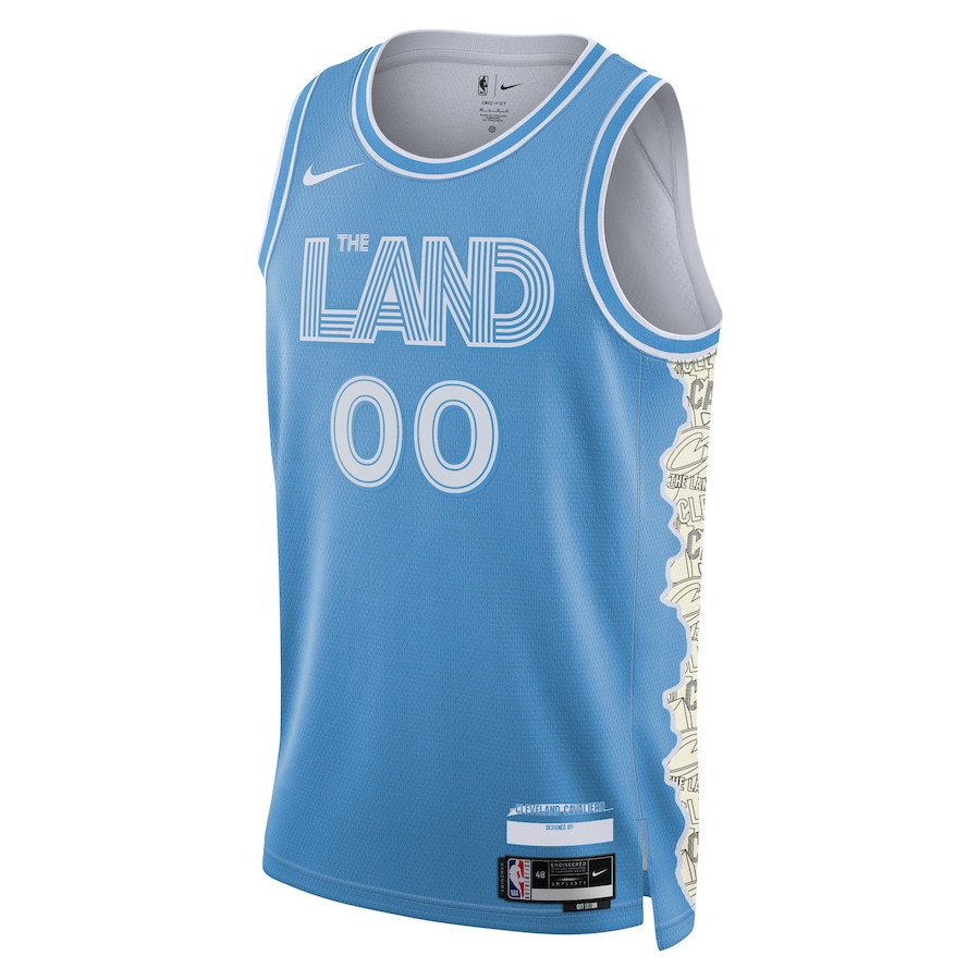 Alternative view of Cleveland Cavaliers Unisex 2024/25 Custom Swingman Jersey - City Edition - Light Blue - JS967