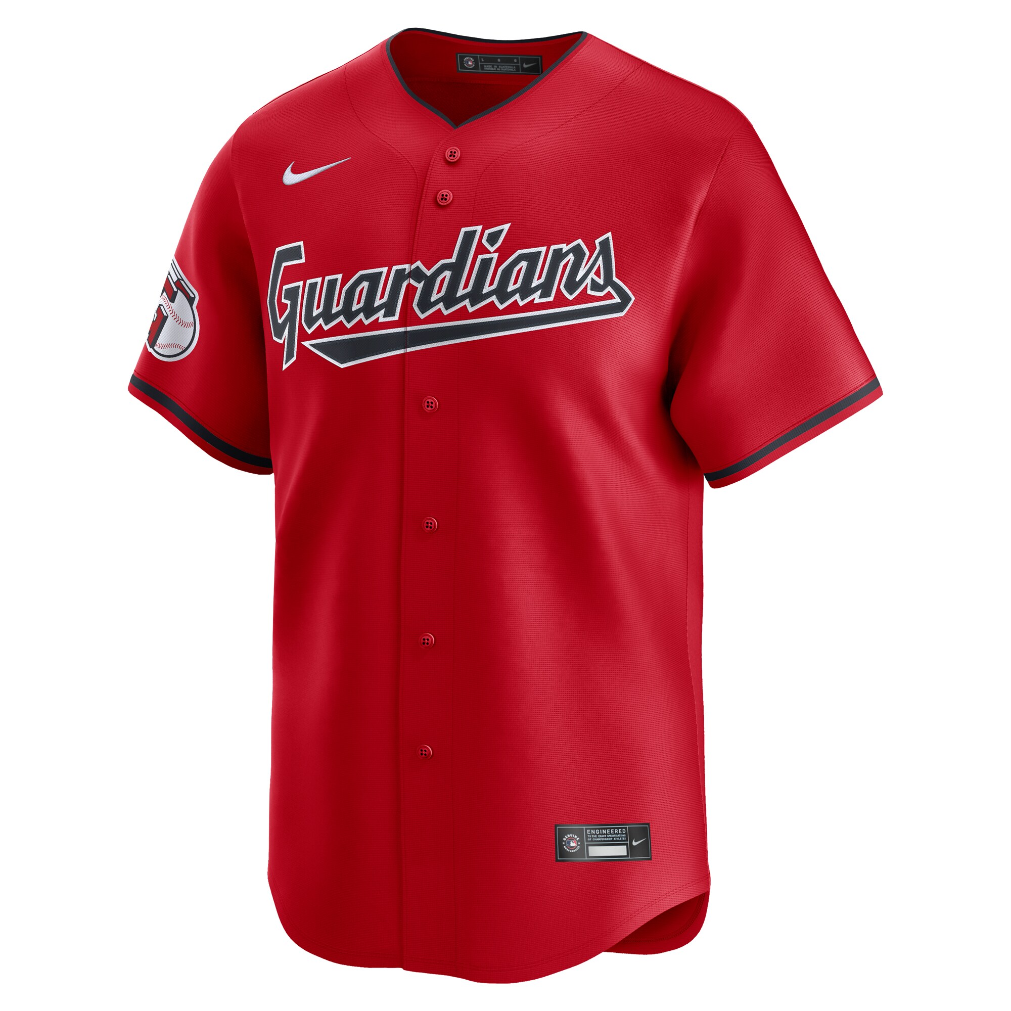 Alternative view of Cleveland Guardians Alternate Limited JerseyÃƒâ€šÃ‚Â ÃƒÂ¢Ã¢â€šÂ¬Ã¢â‚¬Å“ Red