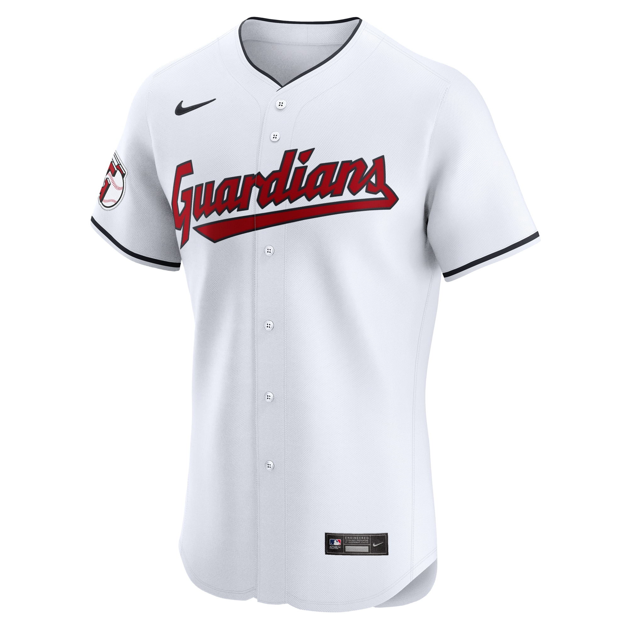 Alternative view of Cleveland Guardians Home Elite Pick-a-player Retired Roster Jersey - White