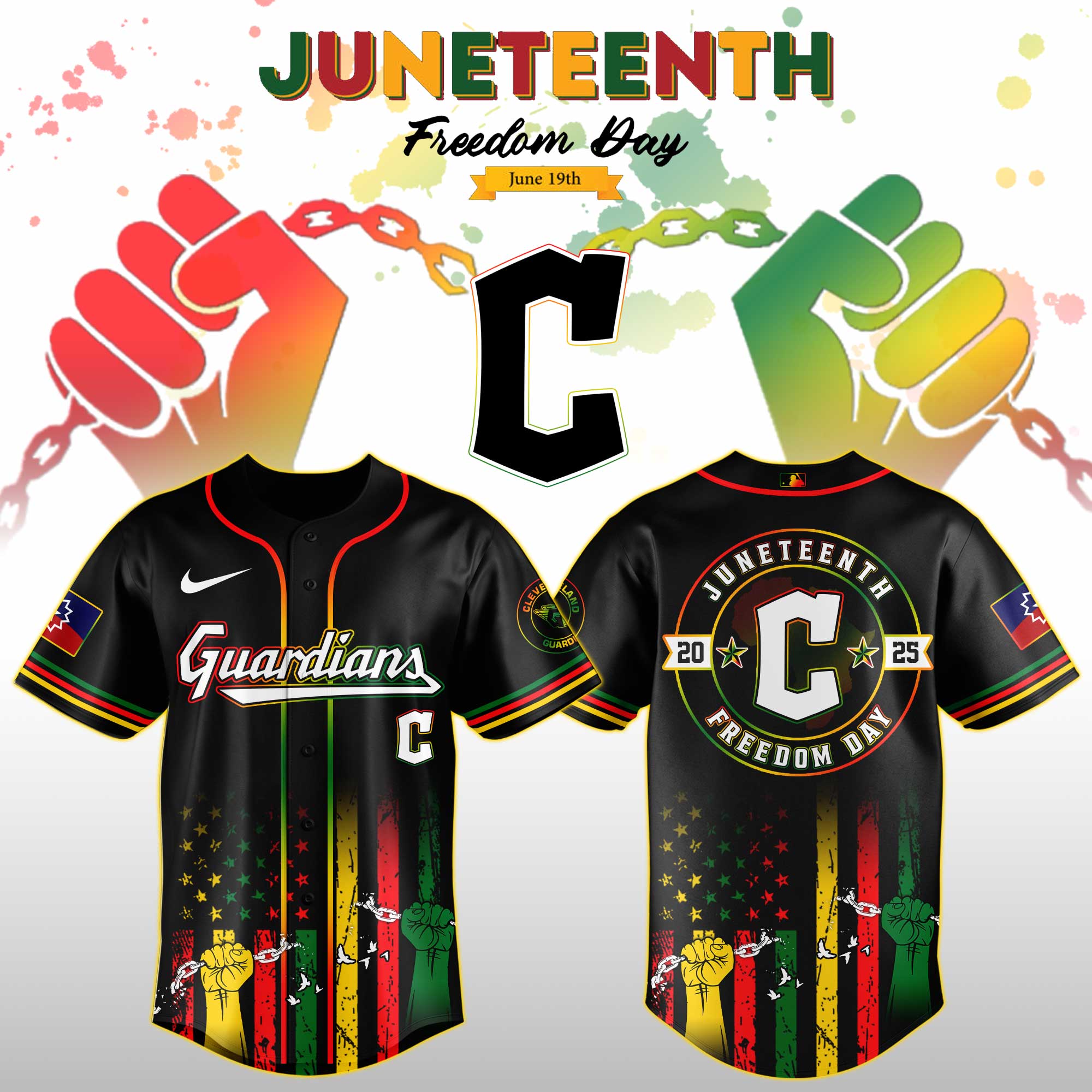 Cleveland Guardians Mlb X Juneteenth Day Jersey Edition Jersey 2025