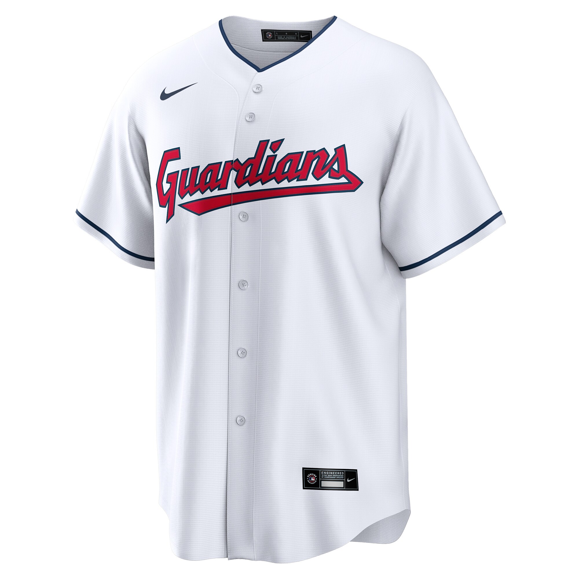 Alternative view of Cleveland Guardians Replica Custom Jersey - White
