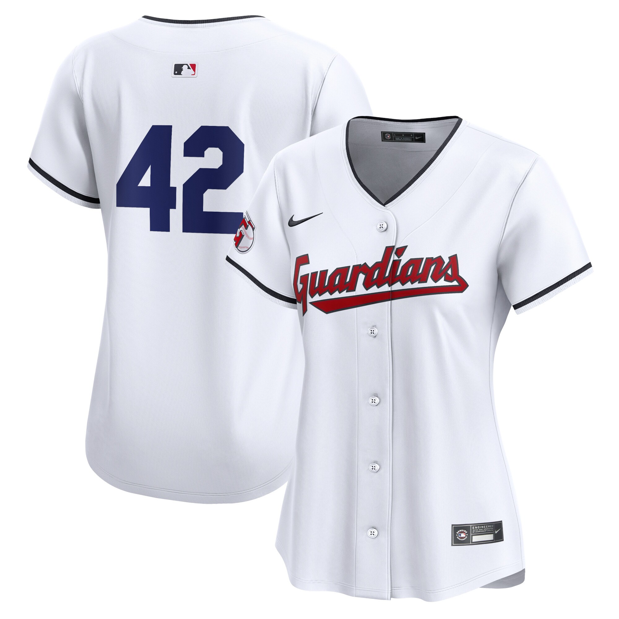Cleveland Guardians Women's 2024 Jackie Robinson Day Home Limited JerseyÃƒâ€šÃ‚Â ÃƒÂ¢Ã¢â€šÂ¬Ã¢â‚¬Å“ White