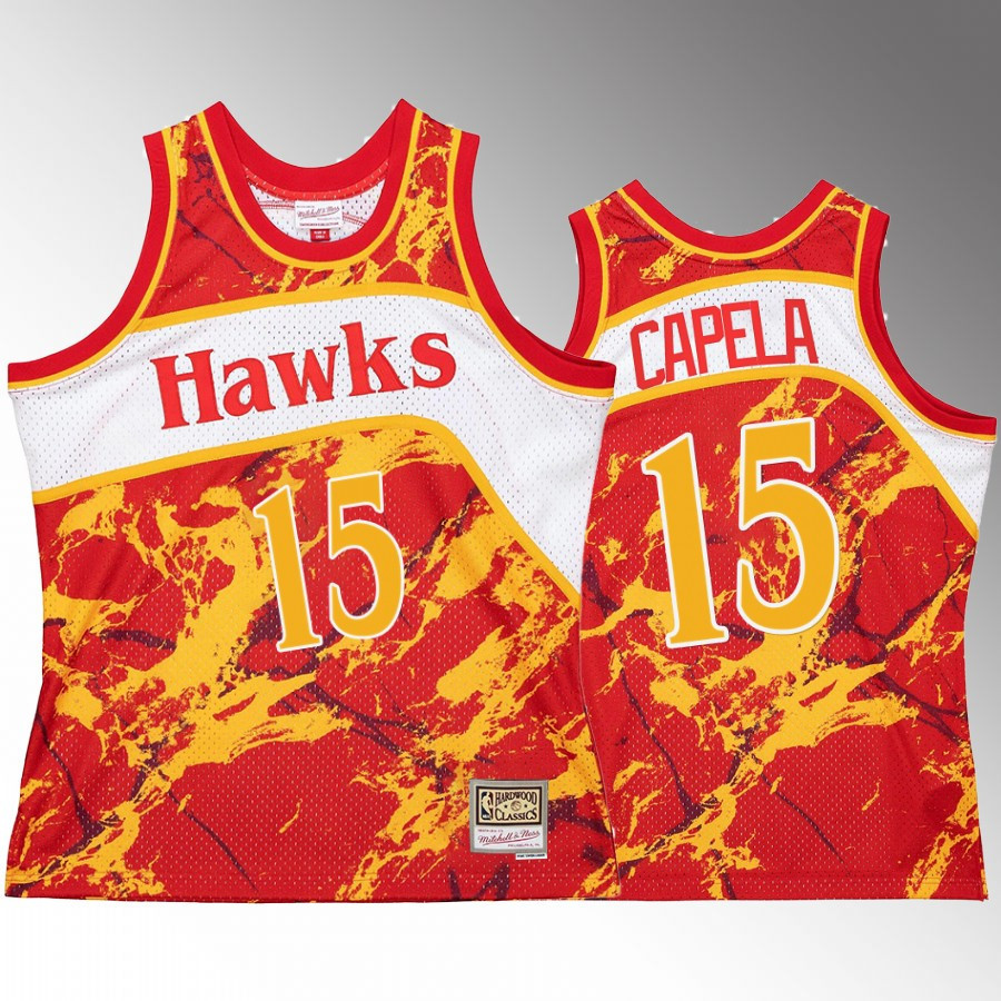 Clint Capela 15 Atlanta Hawks Marble Swingman Red Hardwood Classics Jersey - JS557 