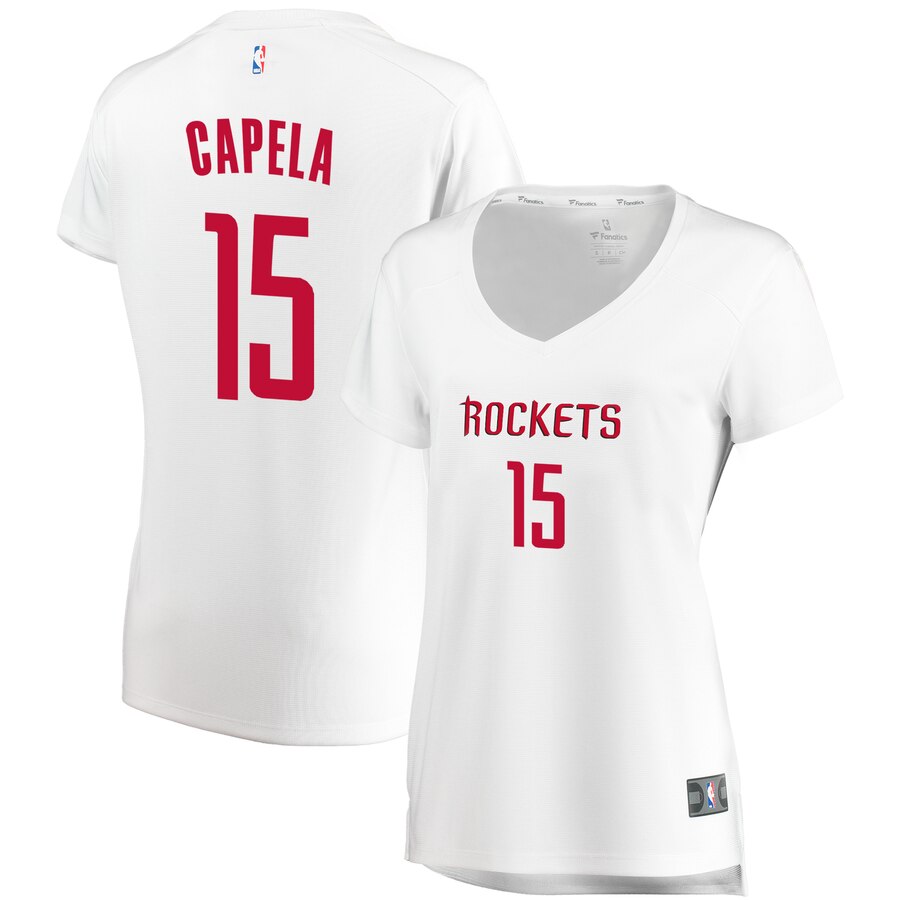 Clint Capela Houston Rockets Fanatics Branded Women's Fast Break Player Jersey White - Association Edition