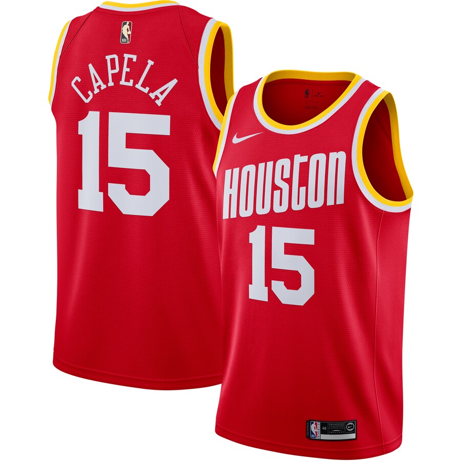 Clint Capela Houston Rockets Hardwood Classics Finished Swingman Jersey - Red