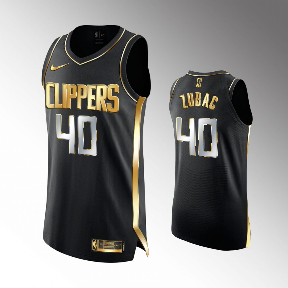 Clippers Ivica Zubac Golden Edition Black Jersey