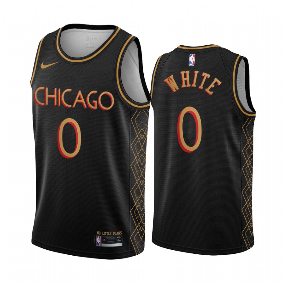 Coby White Chicago Bulls Black Motor City Edition No Little Plans 2020-21 Jersey