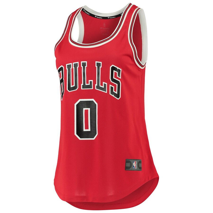 Alternative view of Coby White Chicago Bulls Fanatics Branded Women's 2019/20 Fast Break Team Tank Jersey - Icon Edition - Red