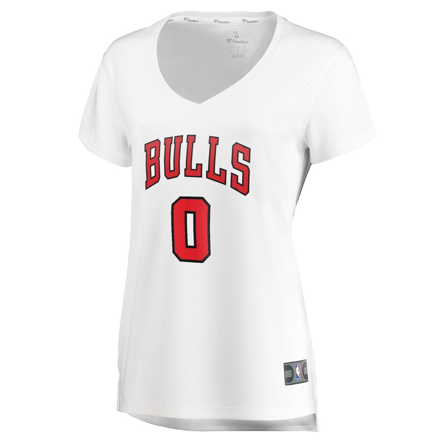 Alternative view of Coby White Chicago Bulls Fanatics Branded Women's Fast Break Replica Jersey White - Association Edition