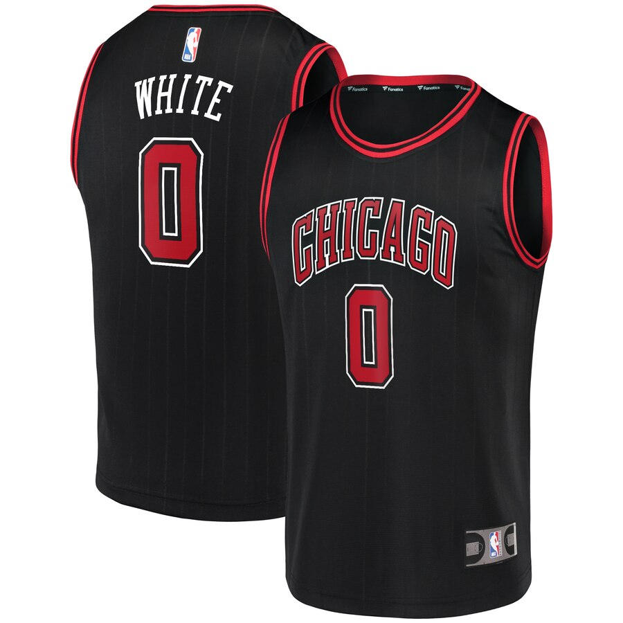 Coby White Chicago Bulls Fanatics Branded Youth Fast Break Player Replica Jersey - Statement Edition - Black