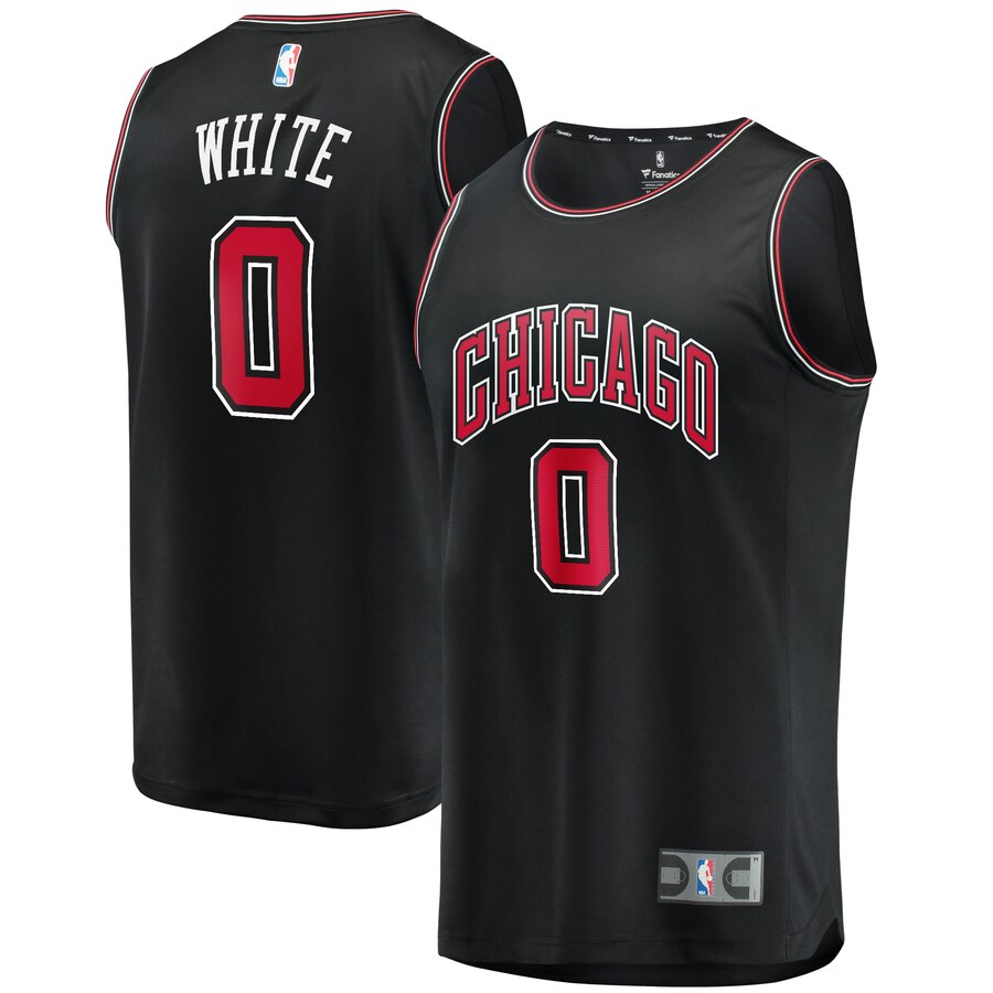 Coby White Chicago Bulls Fanatics Branded Youth Fast Break Replica Jersey Black - Statement Edition