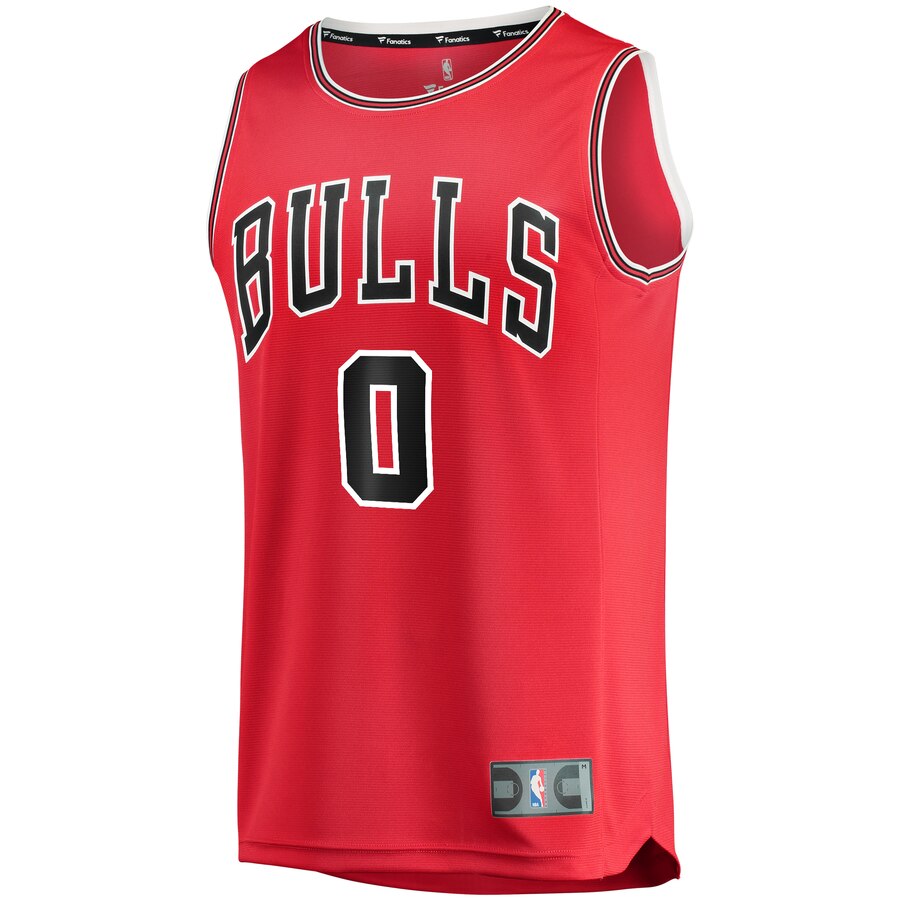 Alternative view of Coby White Chicago Bulls Fanatics Branded Youth Fast Break Replica Jersey Red - Icon Edition