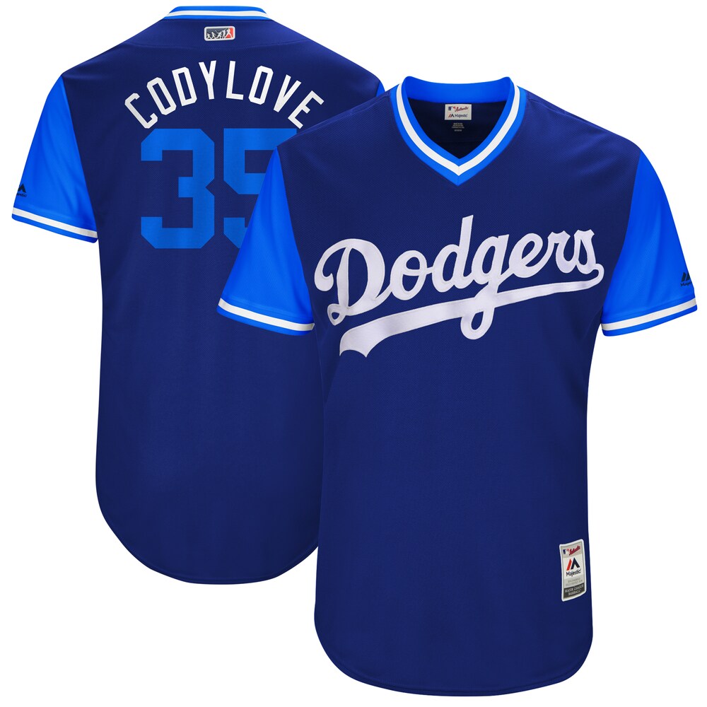 Cody Bellinger "codylove" Los Angeles Dodgers Majestic 2017 Little League World Series Players Weekend Classic Jersey - Royal/light Blue