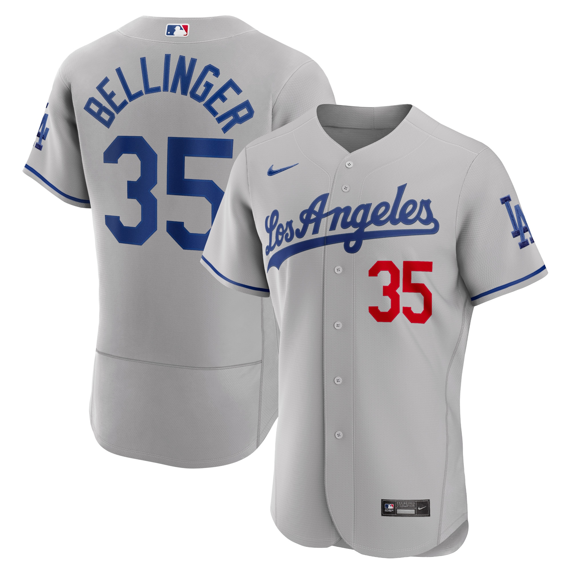 Cody Bellinger Los Angeles Dodgers Road Authentic Player Jersey - Gray