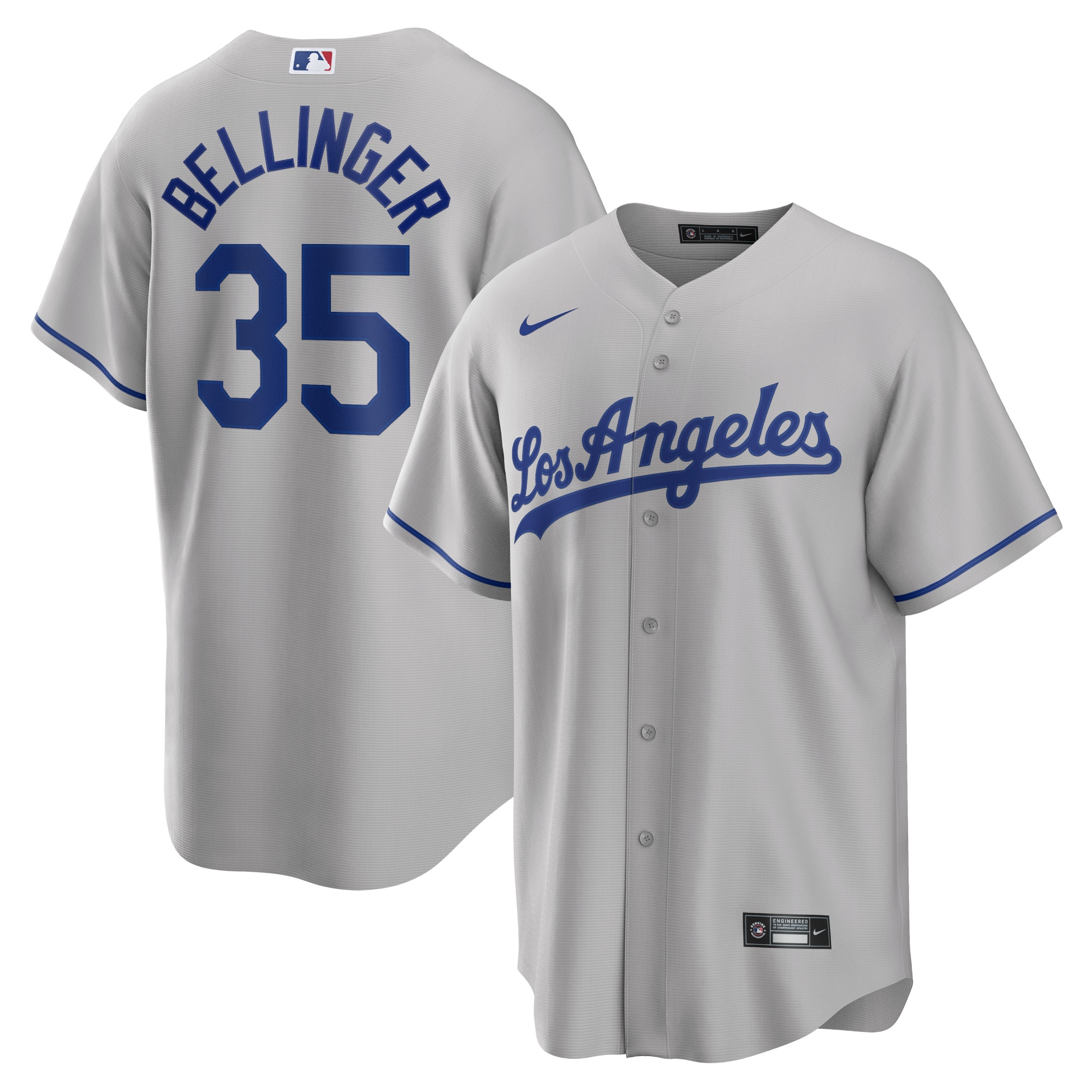 Cody Bellinger Los Angeles Dodgers Road Replica Player Name Jersey - Gray