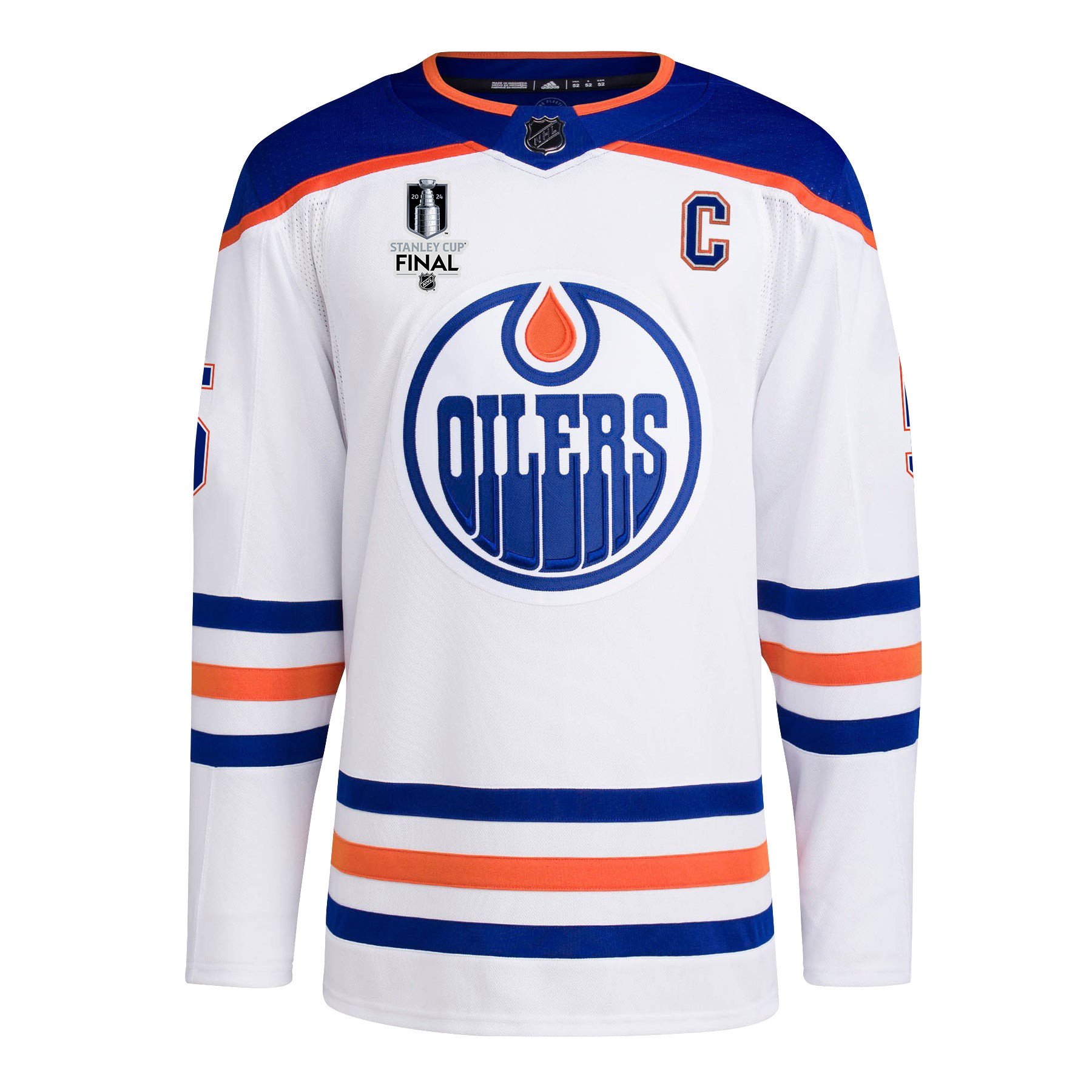 Alternative view of Cody Ceci 5 Edmonton Oilers 2024 STANLEY CUP Final Away Jersey - Men, White - JS898 