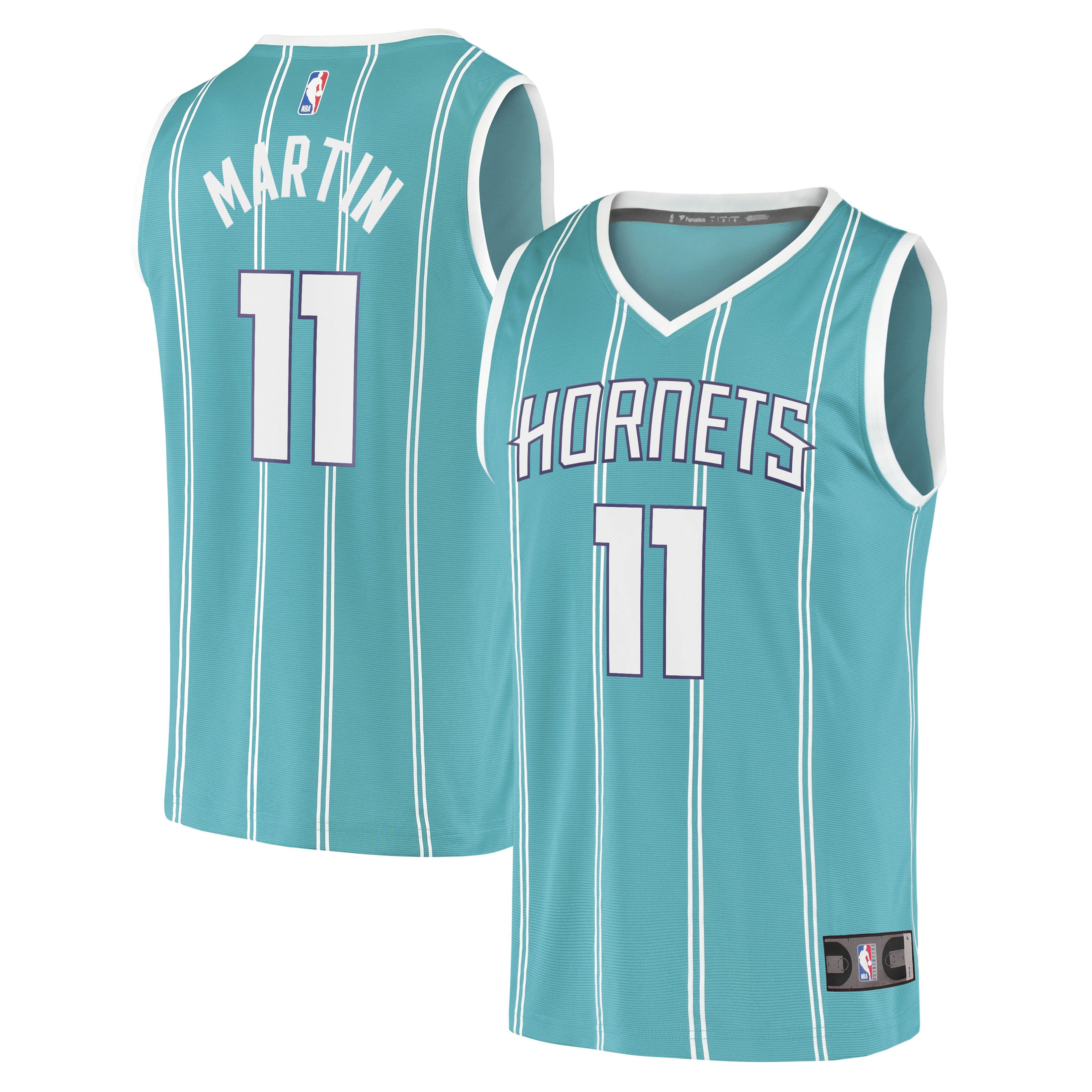 Alternative view of Cody Martin Charlotte Hornets Fanatics Branded 2020/21 Fast Break Replica Jersey - Icon Edition - Teal