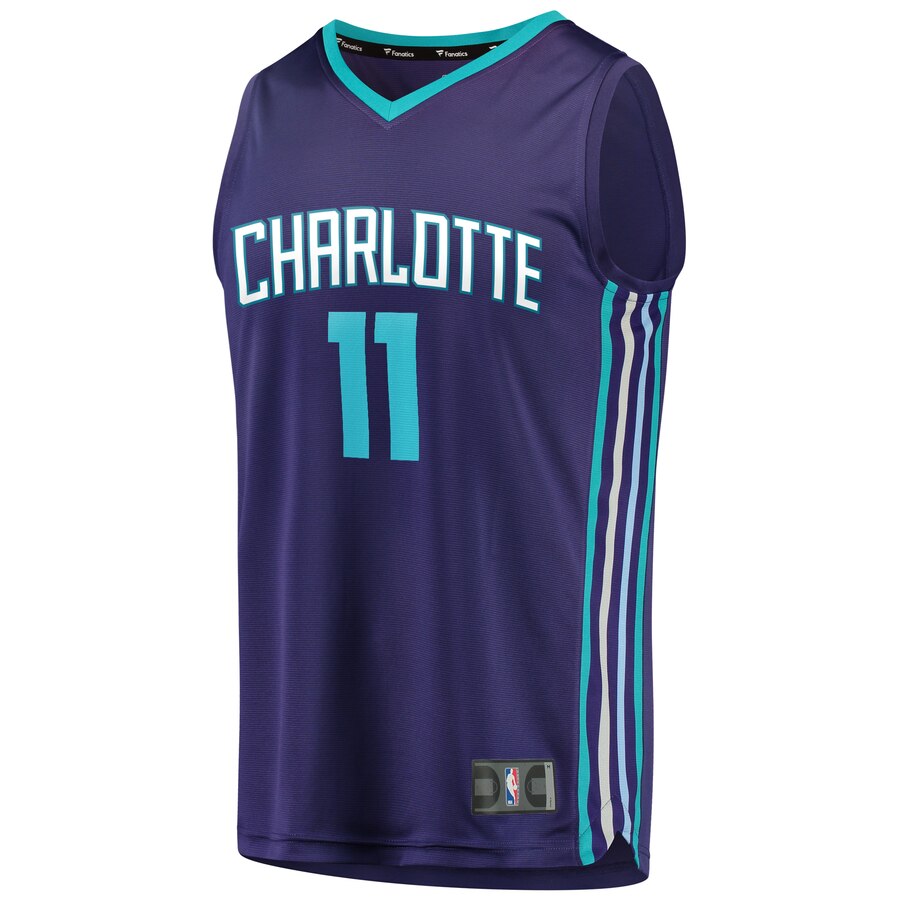 Alternative view of Cody Martin Charlotte Hornets Fanatics Branded Fast Break Replica Player Team Jersey – Statement Edition – Purple