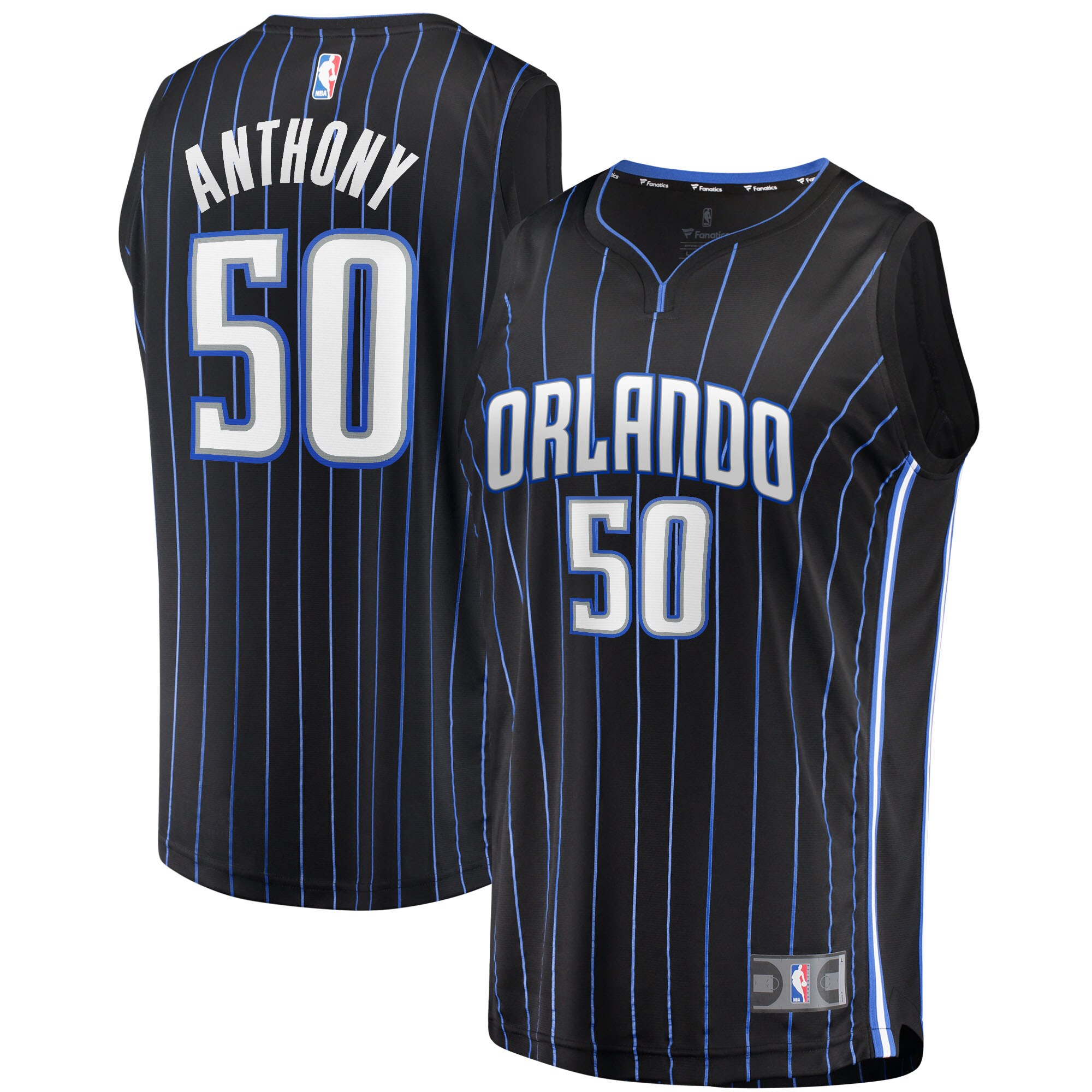 Cole Anthony Orlando Magic Fanatics Fast Break Replica Jersey - Icon Edition - Black